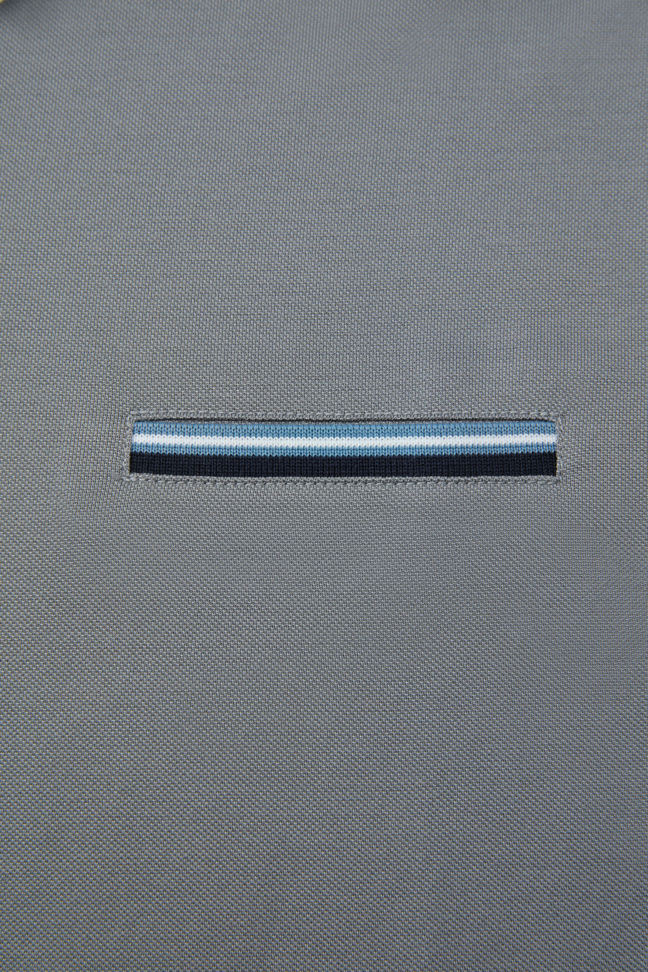 Goldlion Trim Fit Short-Sleeved Mercerized Cotton Silk Polo (Grey)