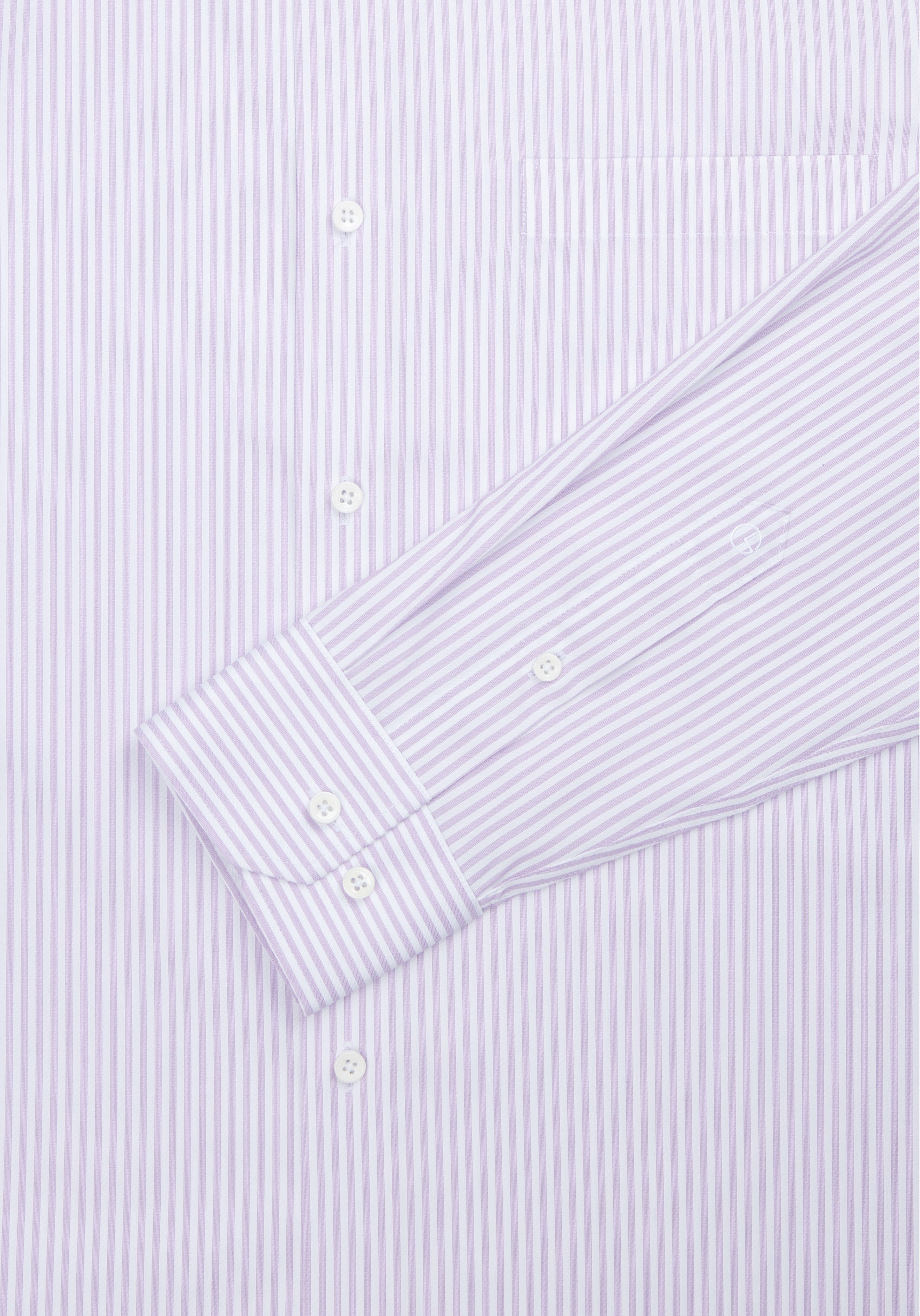 Goldlion Business Regular Fit 3D Silk Wrinkle Free Long-Sleeved Shirt (Purple/White)