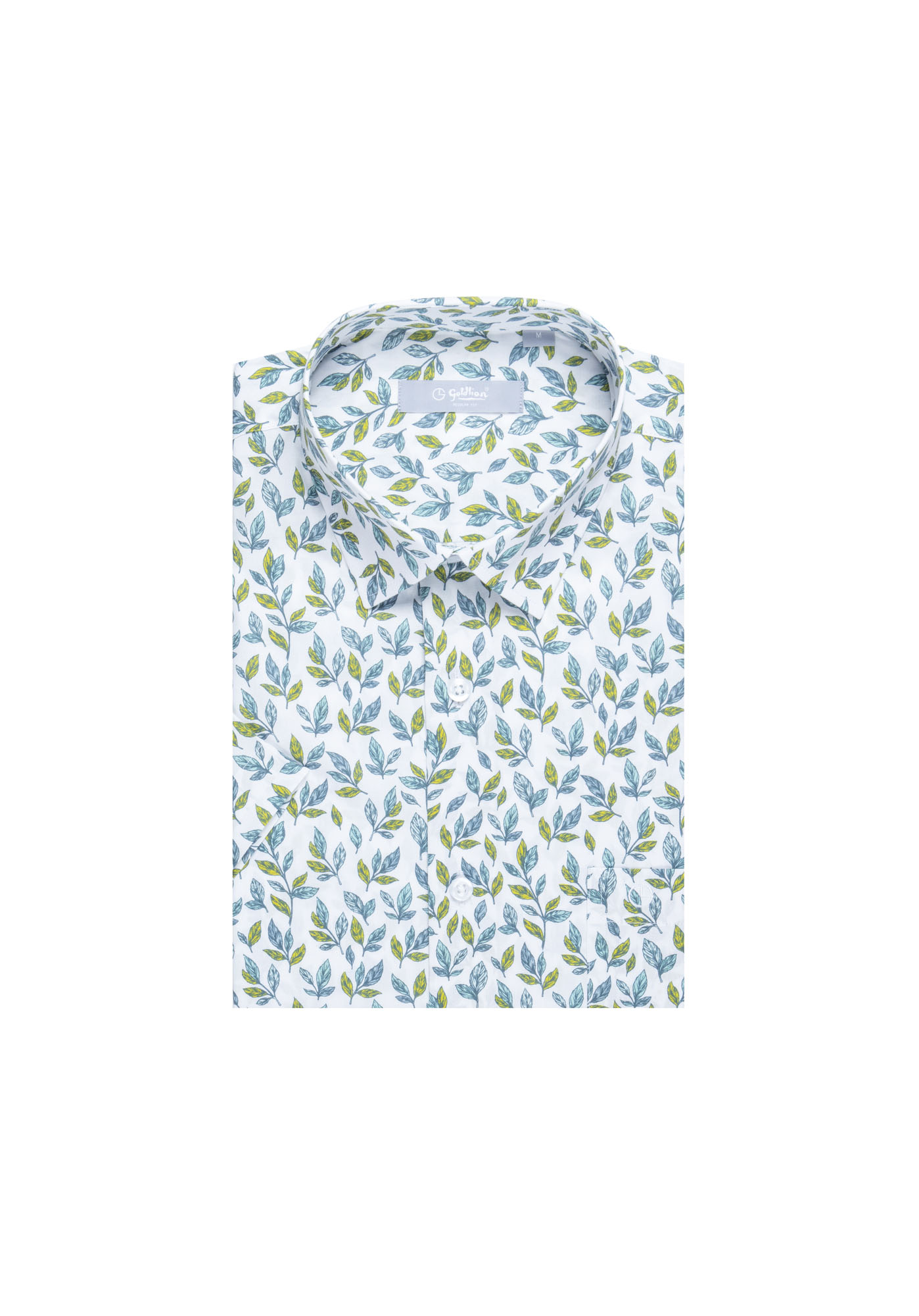 Goldlion Casual Regular Fit Cotton Blend Short-Sleeved Shirt