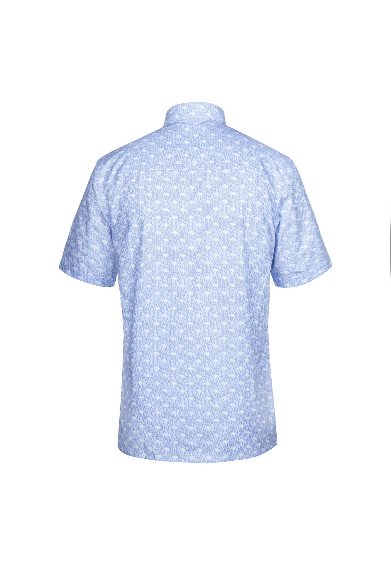 Goldlion Casual Regular Fit Wave Pattern Print Cotton Short-Sleeved Shirt