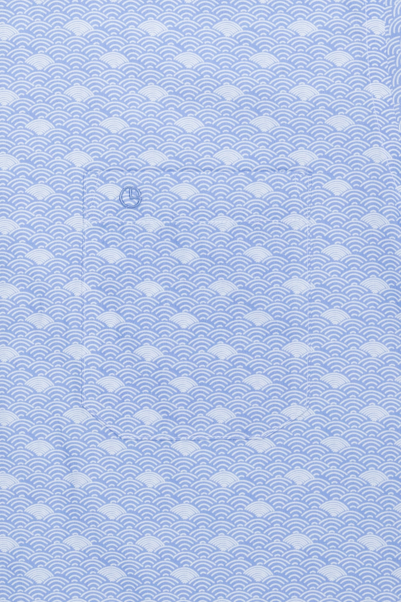 Goldlion Casual Regular Fit Wave Pattern Print Cotton Short-Sleeved Shirt