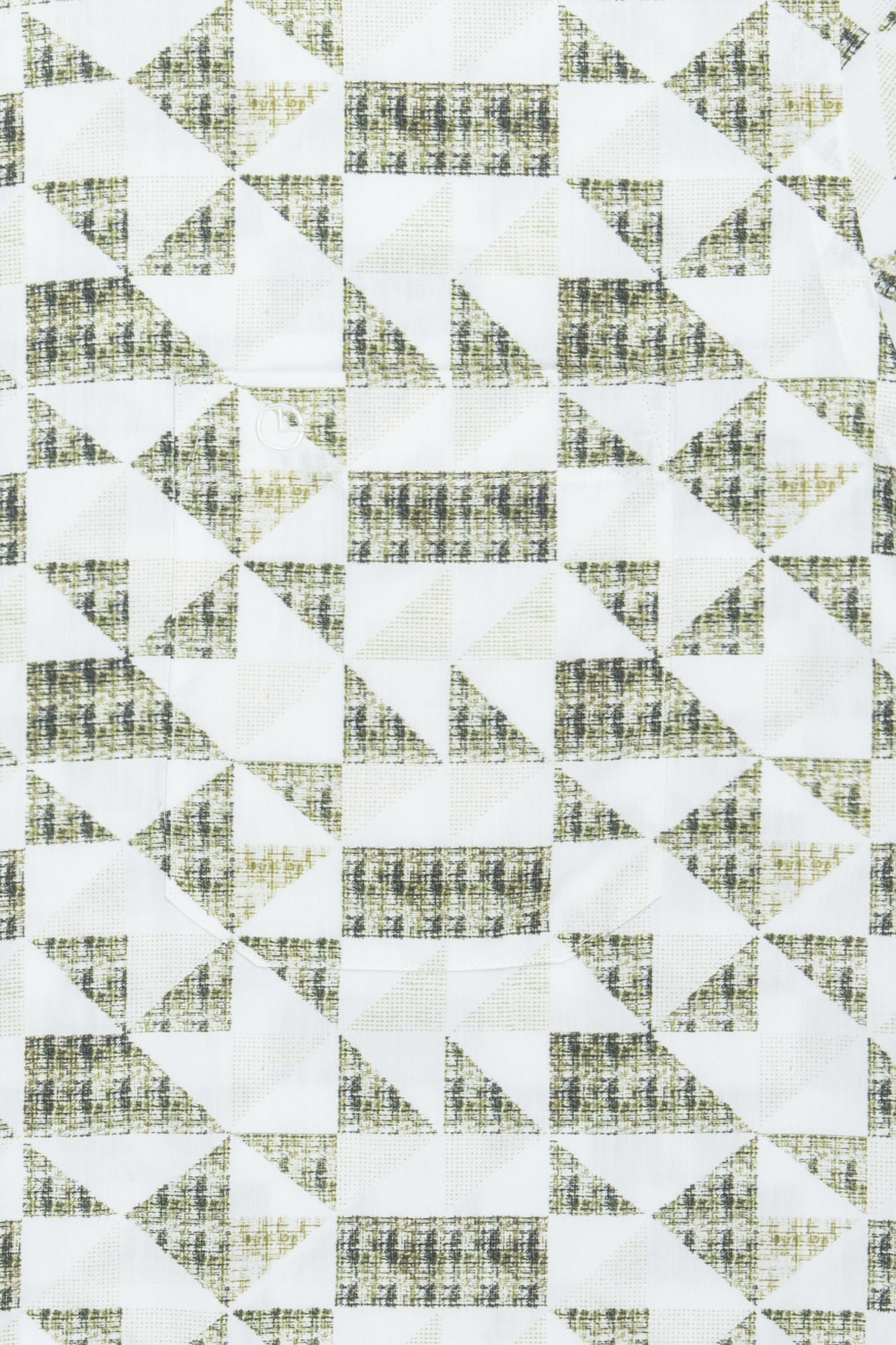 Goldlion Casual Regular Fit Geometric Print Cotton Short-Sleeved Shirt (Khaki)