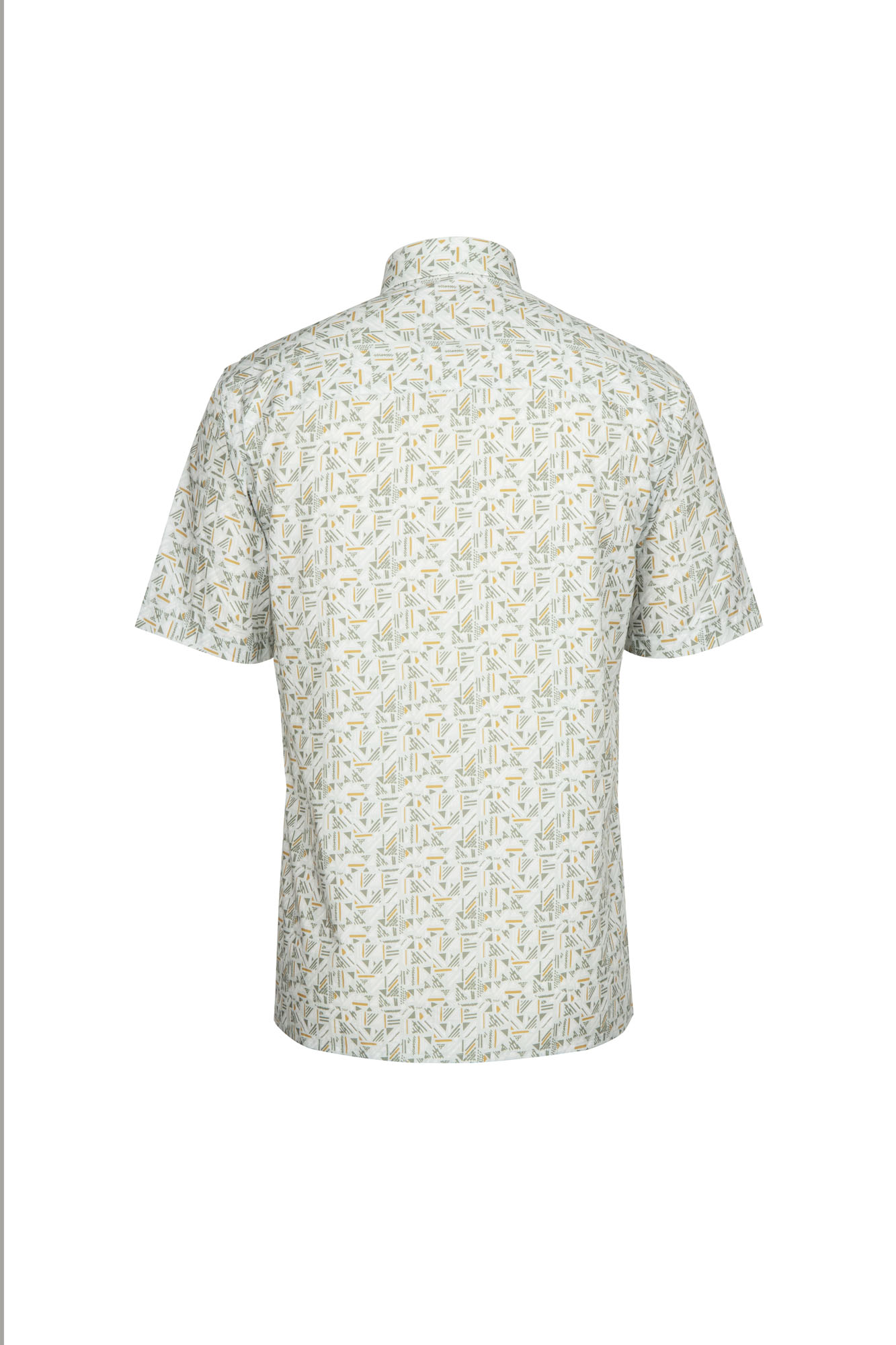 Goldlion Casual Regular Fit Pattern Print Cotton Short-Sleeved Shirt (Grey)