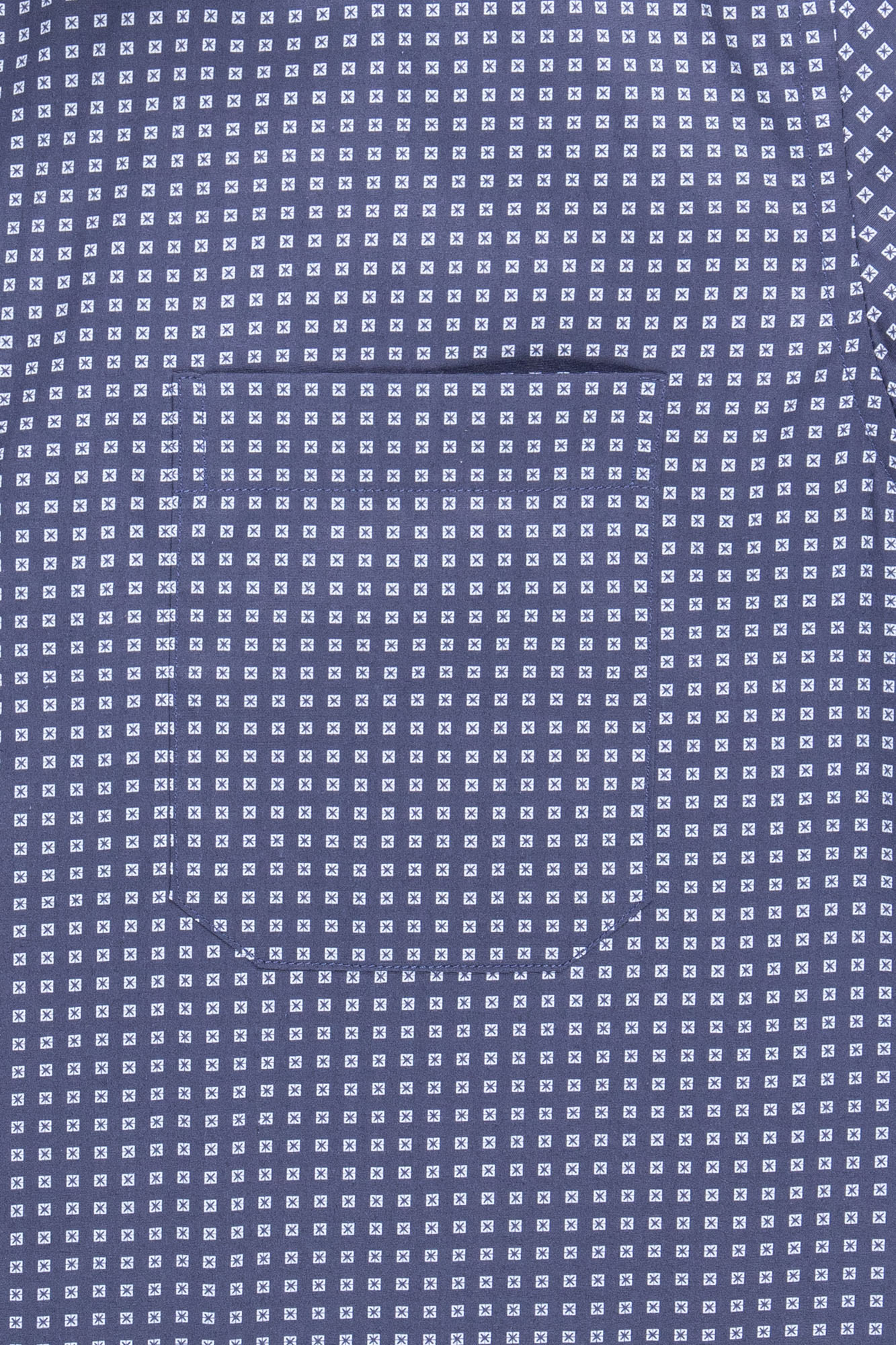 Goldlion Casual Trim Fit Cotton Blend Short-Sleeved Shirt (Indigo)