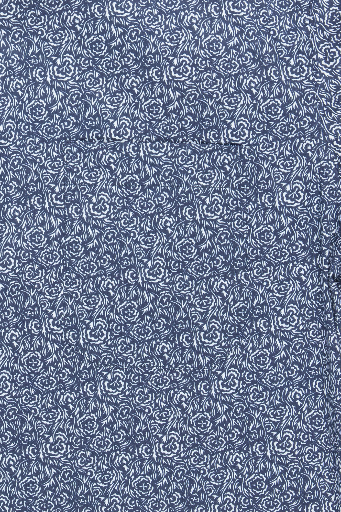 Goldlion Casual Trim Fit Cotton Blend Short-Sleeved Shirt (Navy)