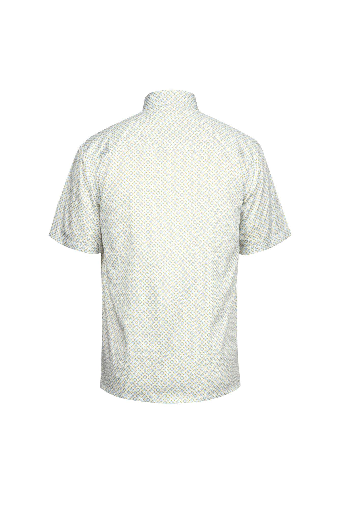 Goldlion Casual Regular Fit Pattern Print Cotton Short-Sleeved Shirt (Yellow)