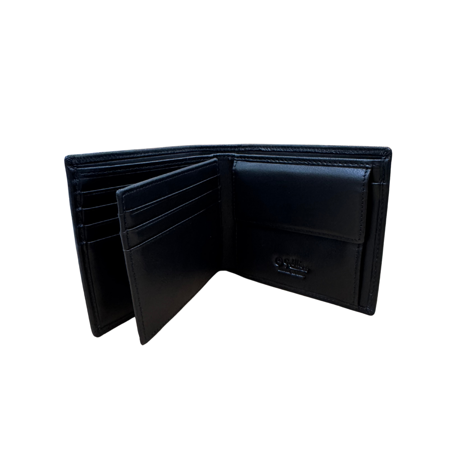 Goldlion Genuine Leather Wallet (9 Cards Slot, Coin Pouch, Black)