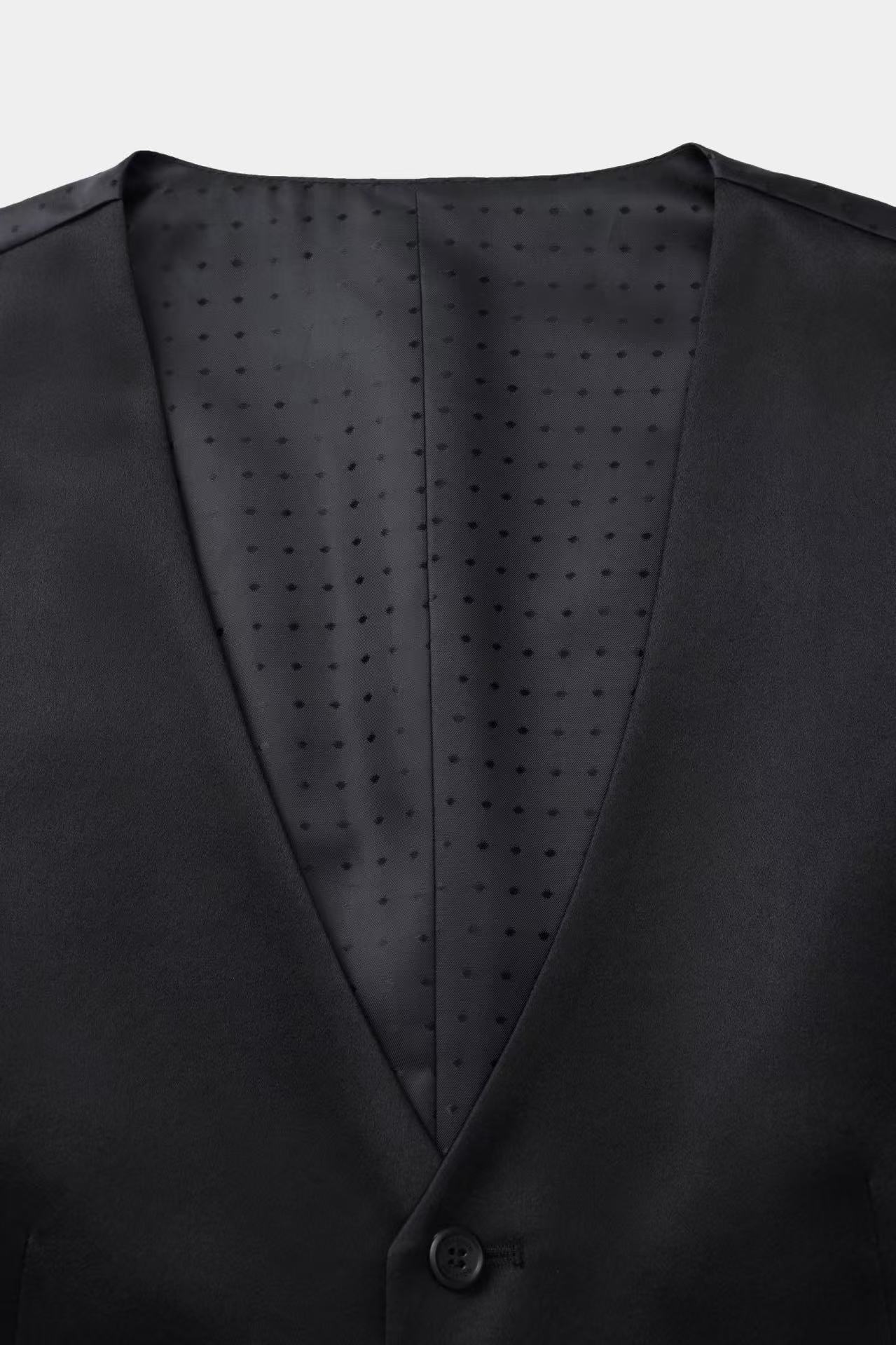 [Billiards Sports Series] Goldlion 2025 New Style Men's Suit Vest, Business Formal Outerwear Vest Black