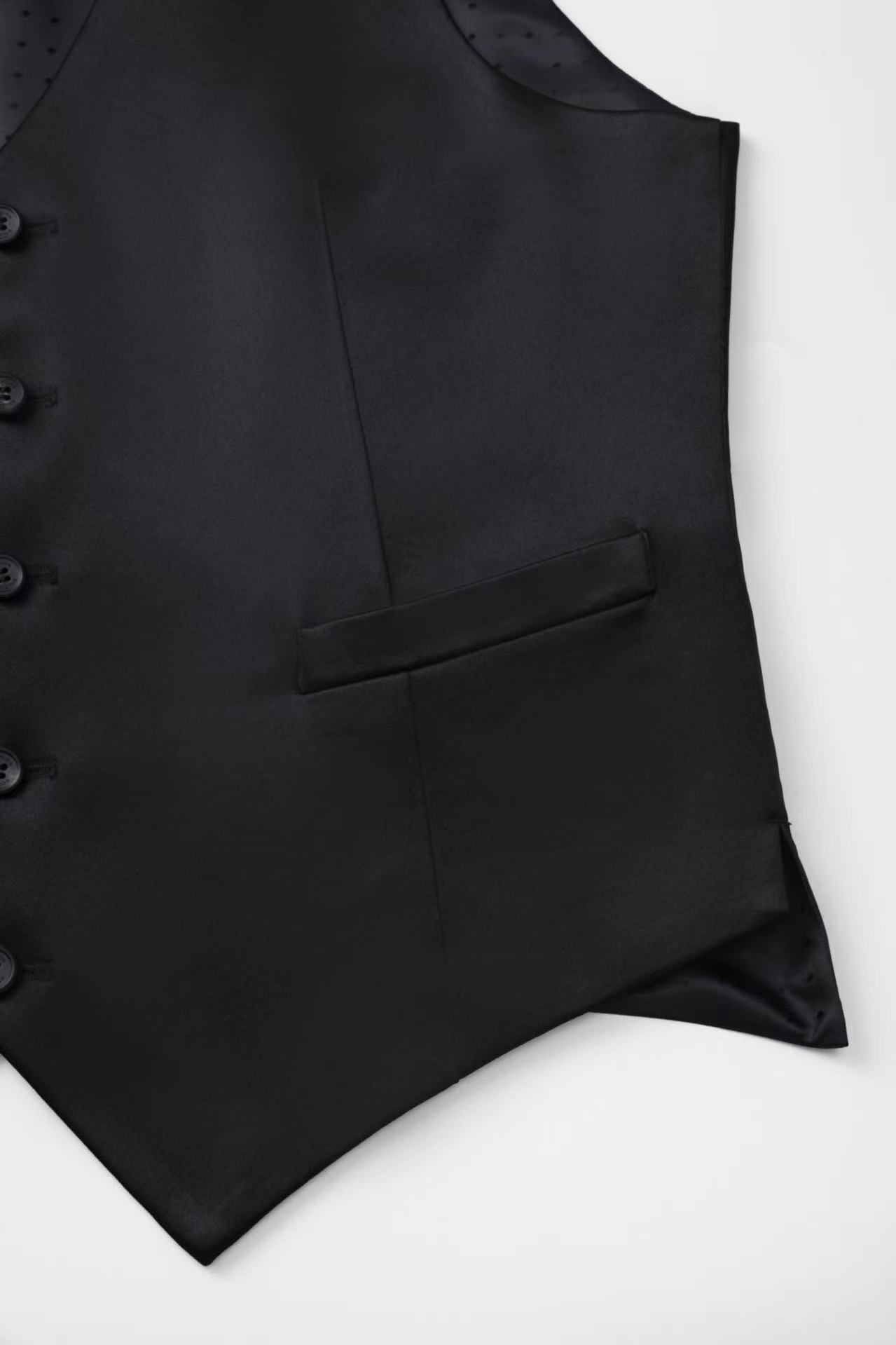 [Billiards Sports Series] Goldlion 2025 New Style Men's Suit Vest, Business Formal Outerwear Vest Black