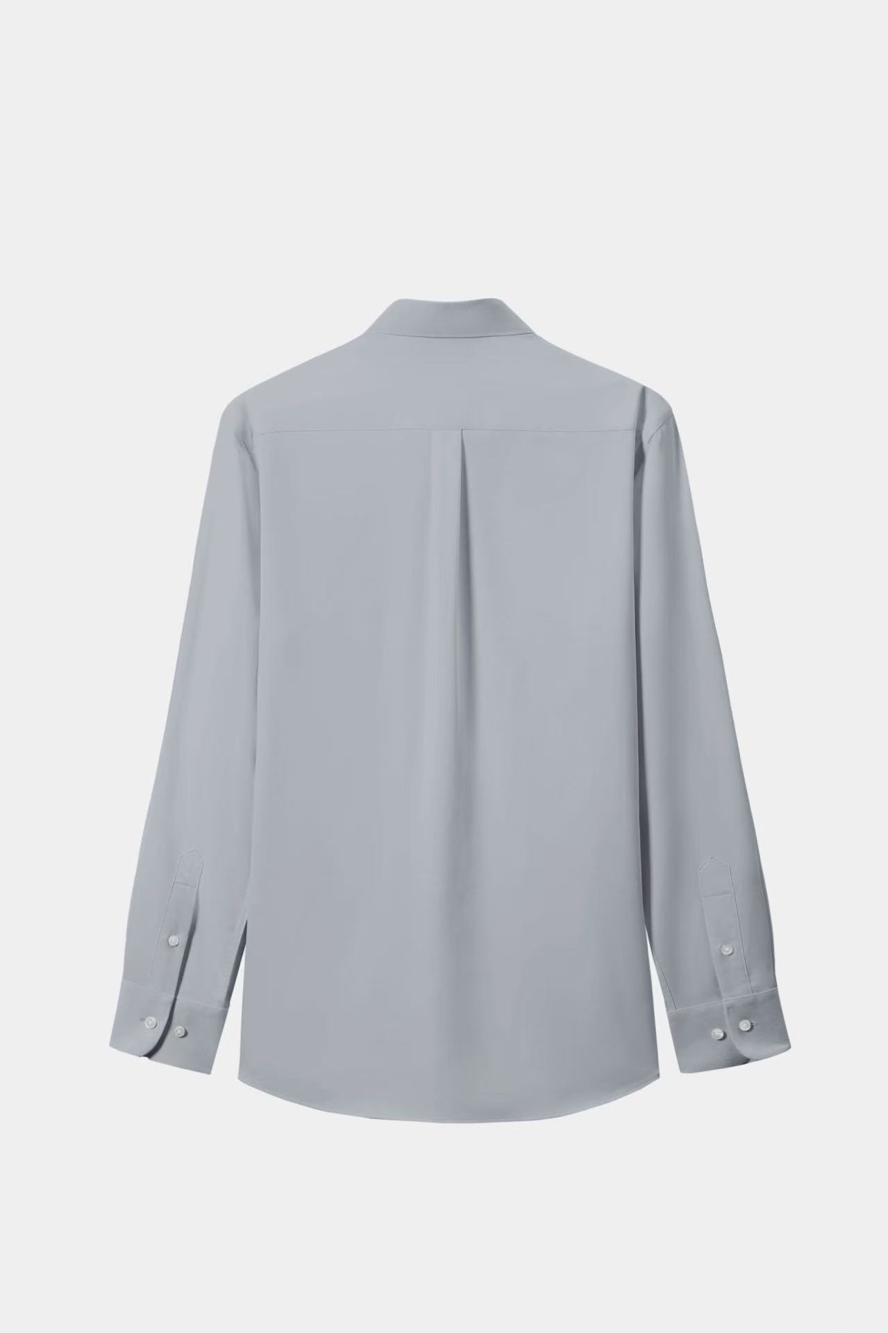 [Billiards Sports Series] Goldlion New Style High-Elasticity Cloud-Like Formal Long-Sleeve Men Shirt Grey