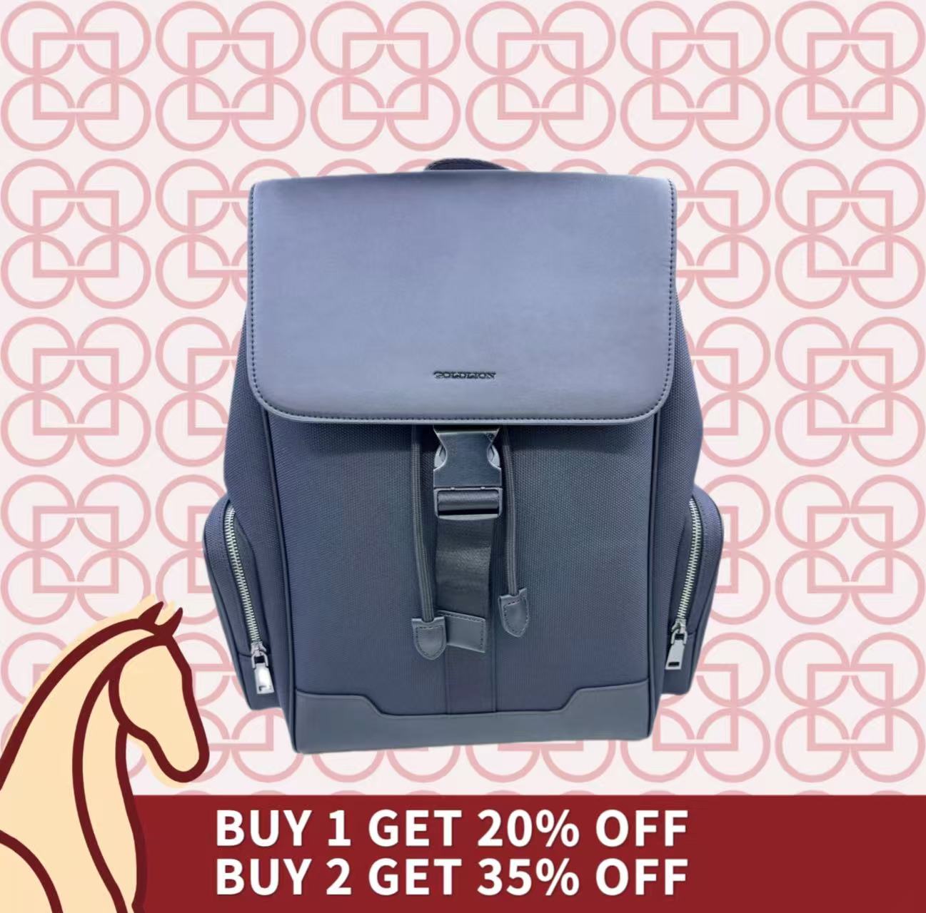 Goldlion Nylon Large Backpack (Navy)