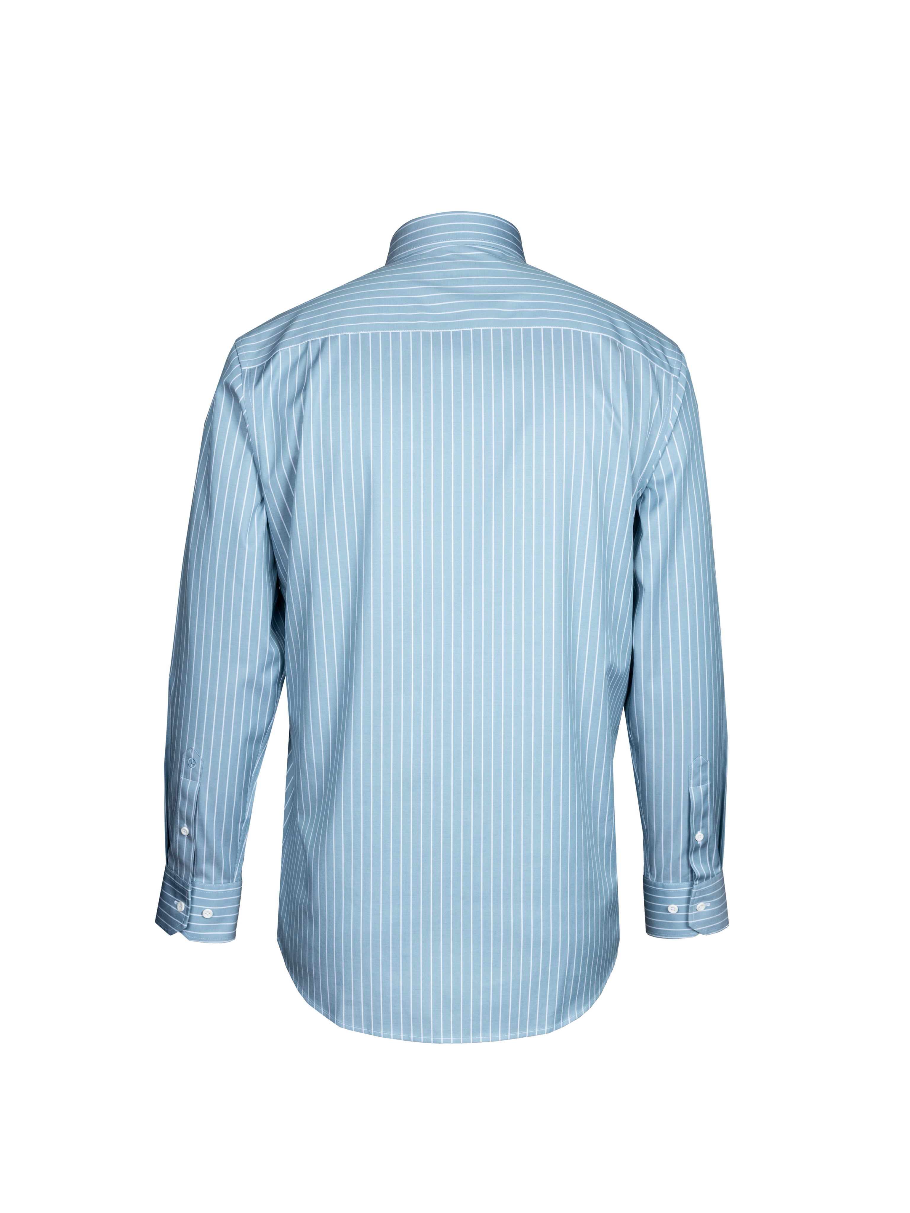 Goldlion Business Regular Fit 3D Wrinkle Free Long-Sleeved Shirt (Blue Stripe)