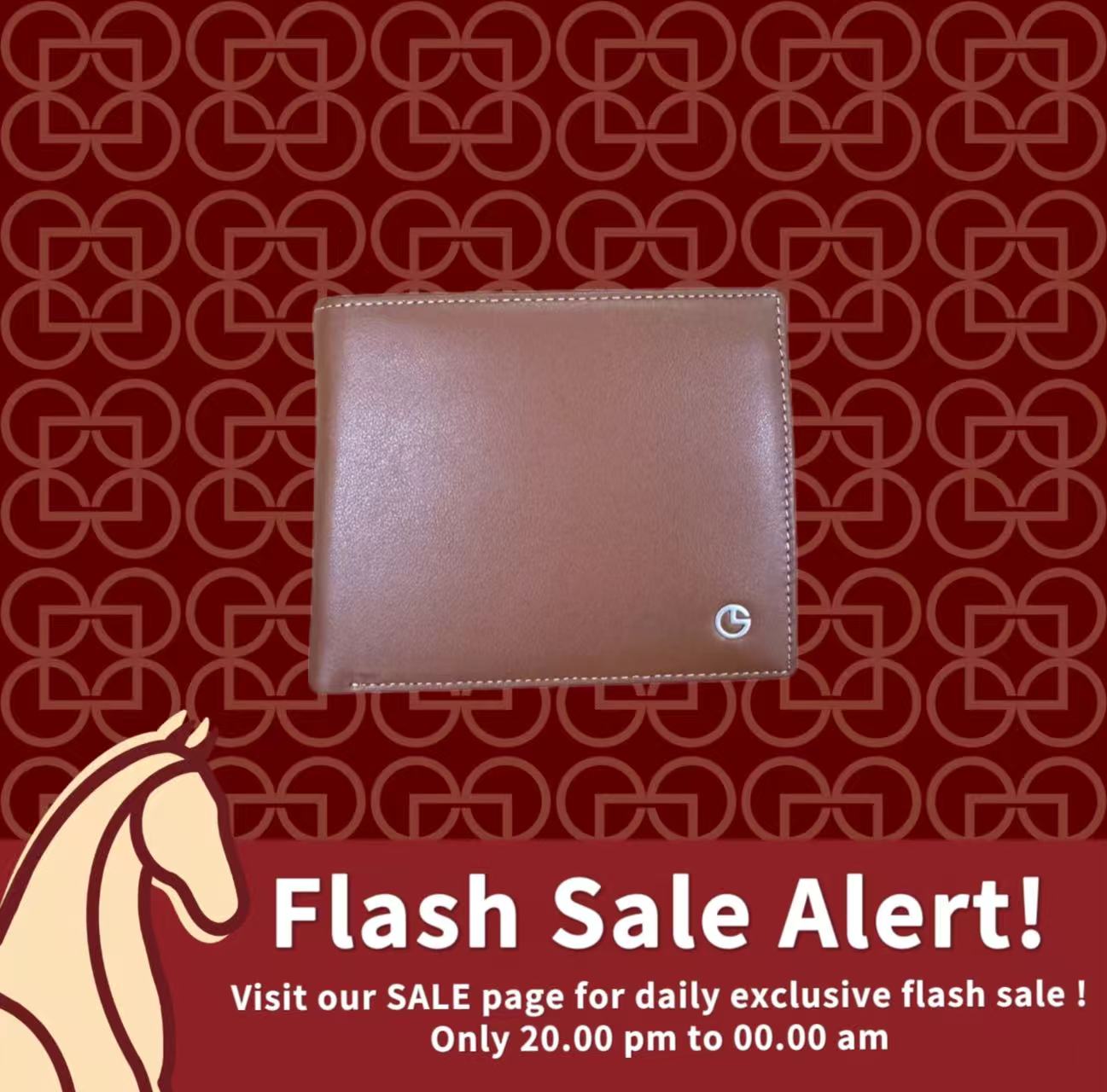 Goldlion Genuine Leather Wallet (9 Cards Slot, Coin Pouch, Brown)