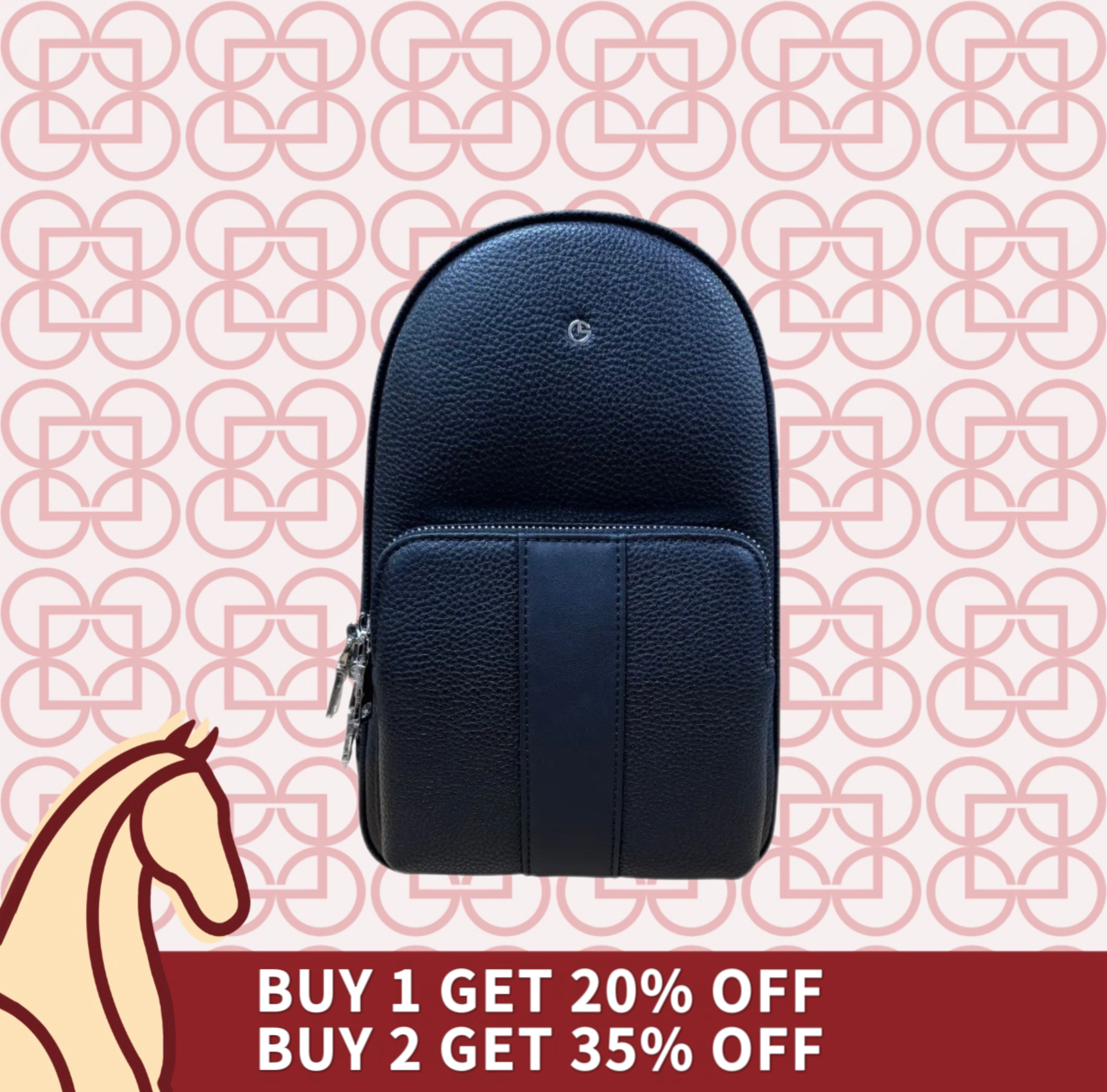 Goldlion Genuine Leather Crossbody Bag