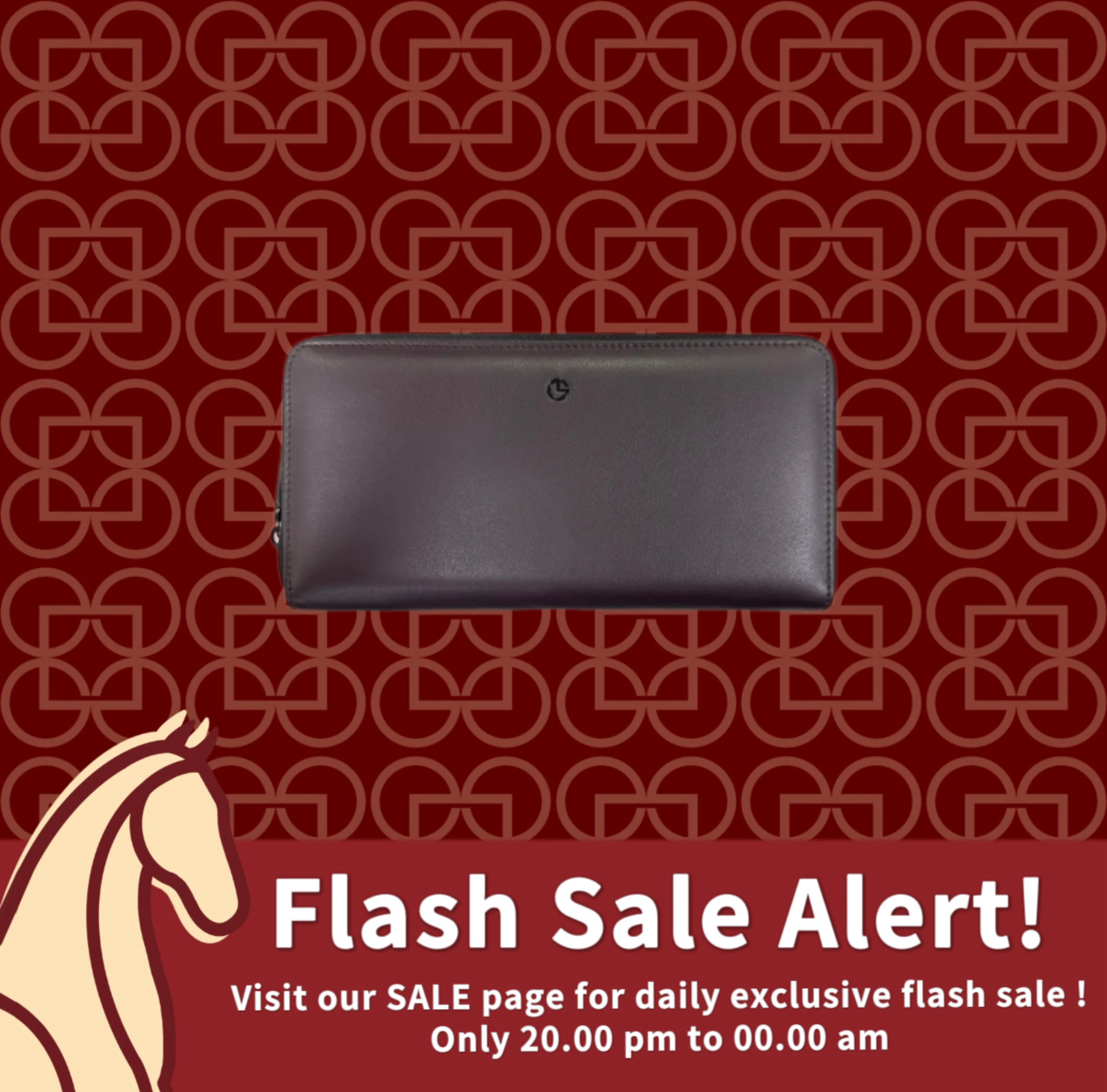 Goldlion Genuine Leather Long Zipped Wallet (12 Cards Slots, Dark Brown)