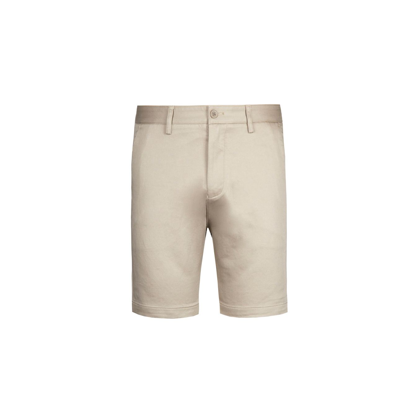Goldlion Cotton Spandex Trim Fit Bermuda Shorts (Cream)