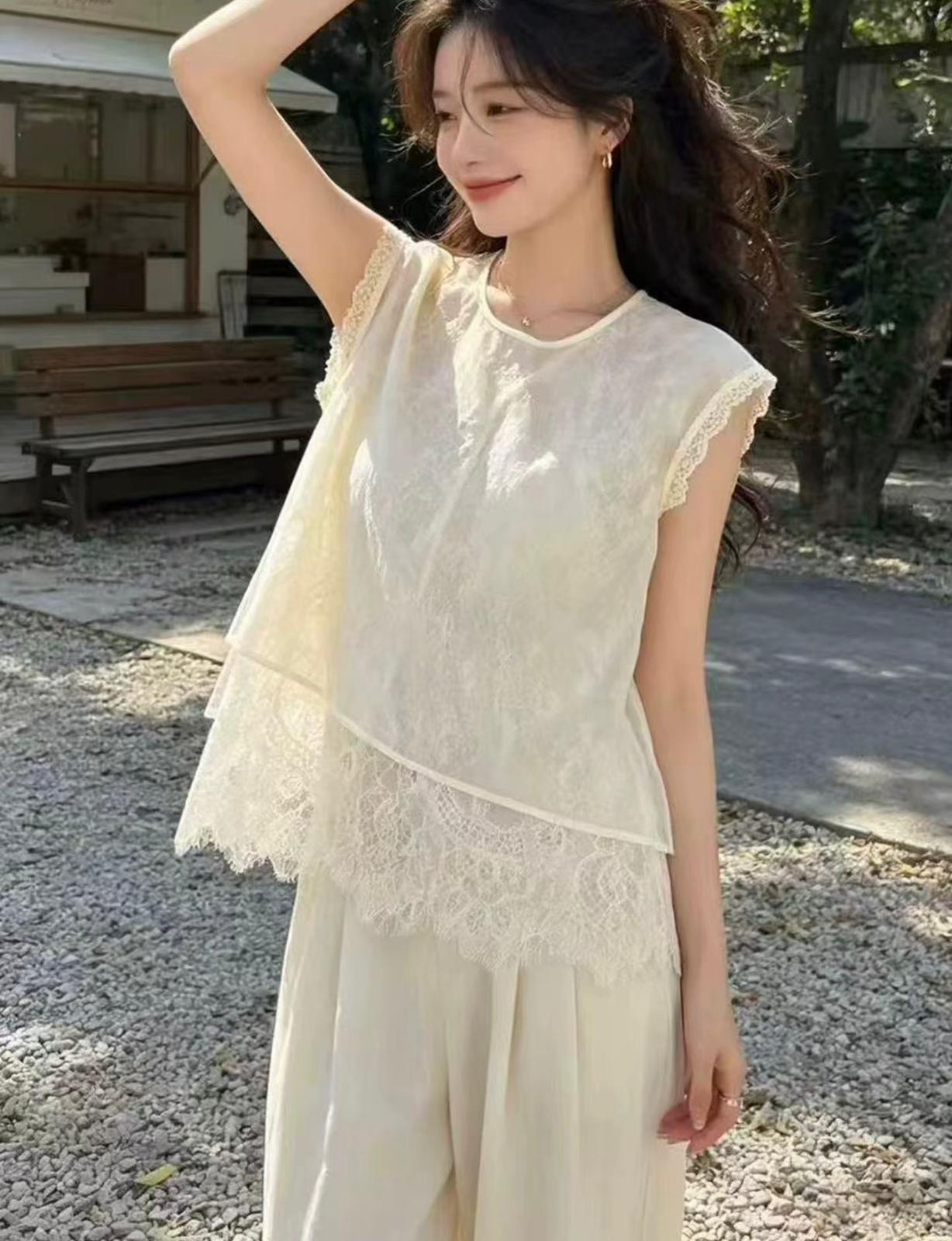 HZ May Stream #6: (PO) 921 Rosalie Lash Lace Top (XL B48cm L54cm,2XL B50cm L54cm,3XL B52cm L54cm,4XL B54cm L54cm)