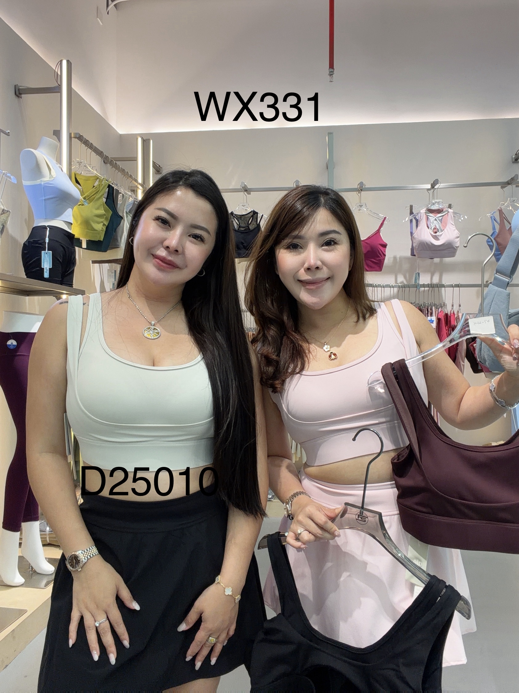 GZ July Stream #11: (PO) WX331 Double Strapped w Open-Back Design Sports Bra (S Size: B 33cm; L 31cm, M Size: B 35cm; L 32cm, L Size: B 37cm; L 33cm, XL Size: B 39cm; L 34cm)