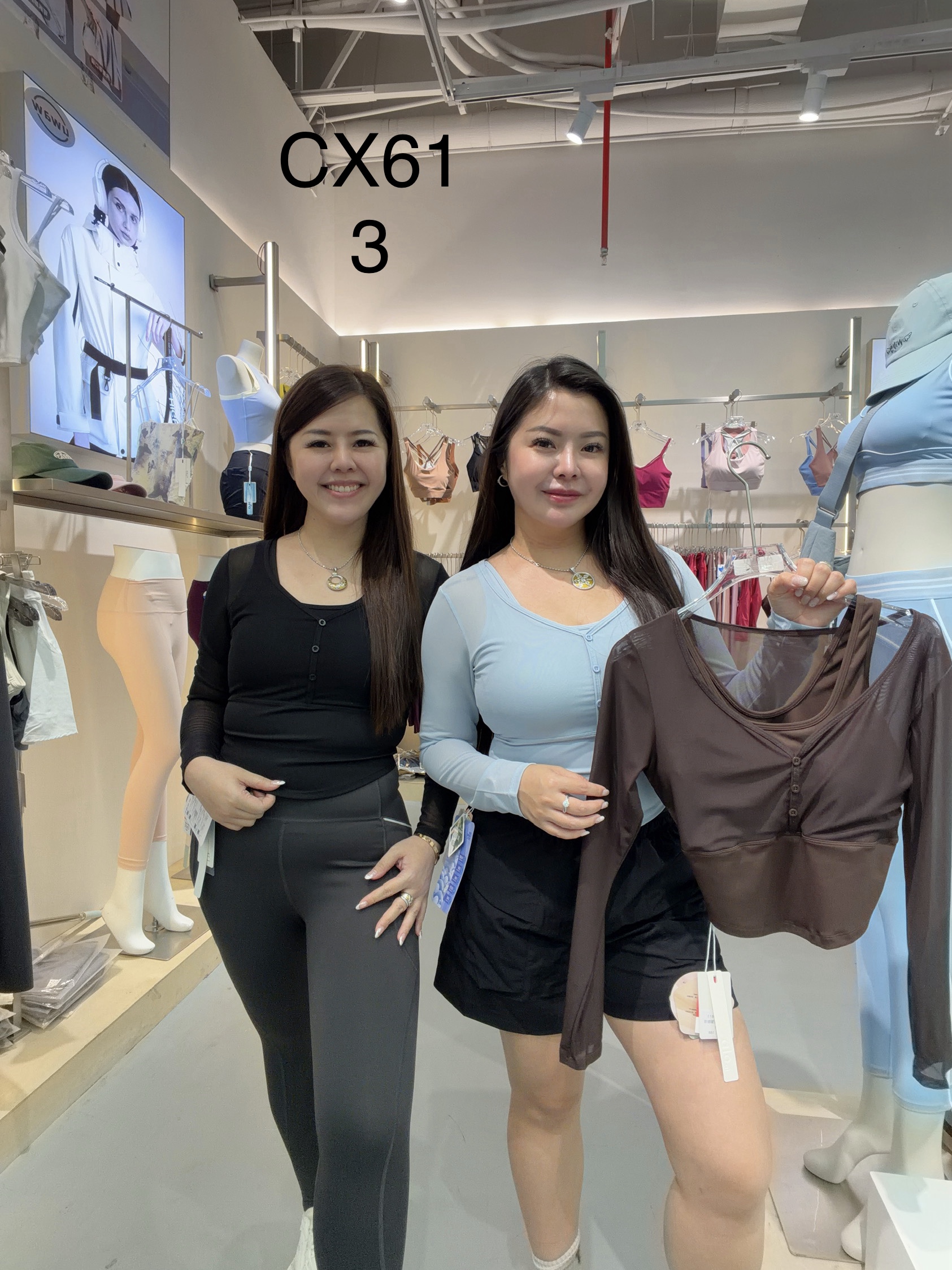 GZ July Stream #11: (PO) CX613 Long Sleeved Mesh Sports Top (S Size: B 35cm; L 33cm, M Size: B 37cm; L 35cm, L Size: B 39cm; L 37cm, XL Size: B 41cm; L 39cm)