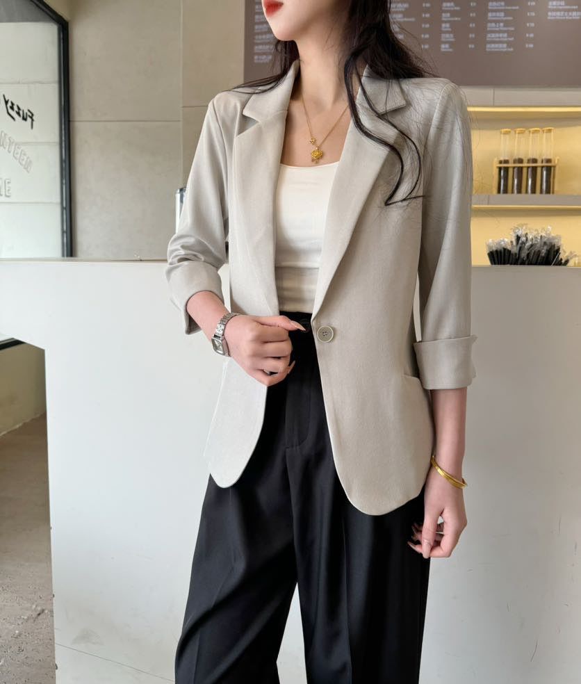 GZ May Stream #SUSAN: (PO) 2817 Slim & Relaxed Fit Blazer w Classic Notch Lapel Design