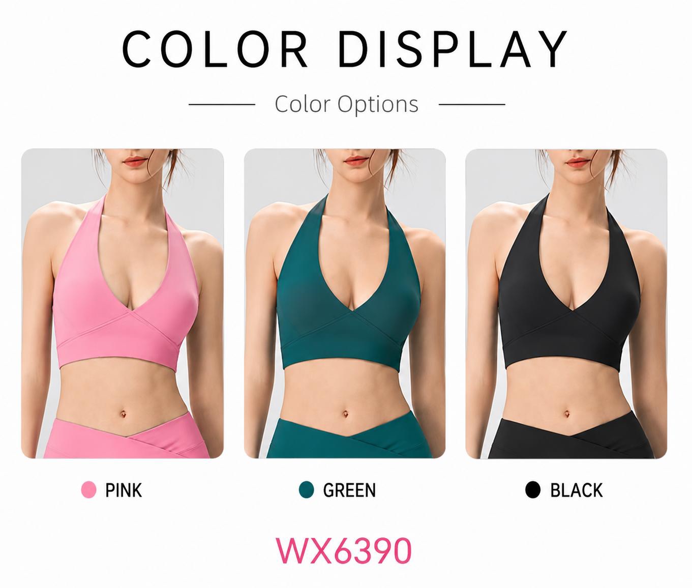 GZ May Stream #13: (PO) WX6390 Sculpt Halter Sports Bra (M Size: B 37-43cm, L Size: B 39-45cm, XL Size: B 41-47cm)