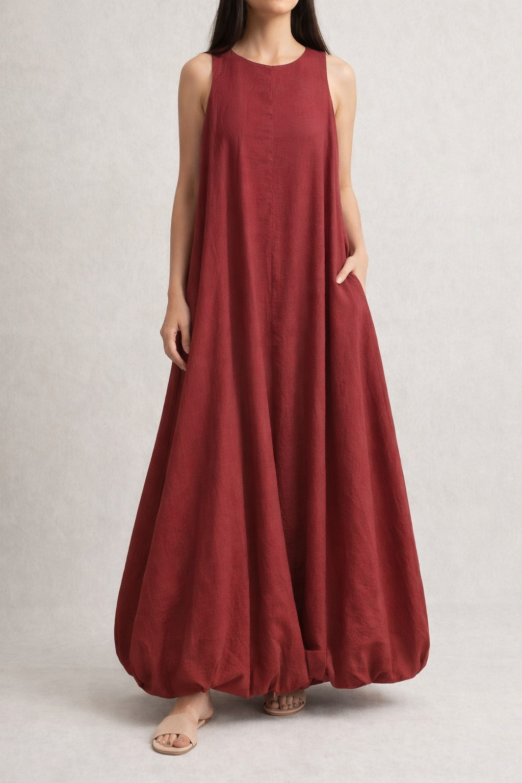 4145 Harvinna Halter Neck Maxi Dress (B 51cm; H FS; L 127cm)