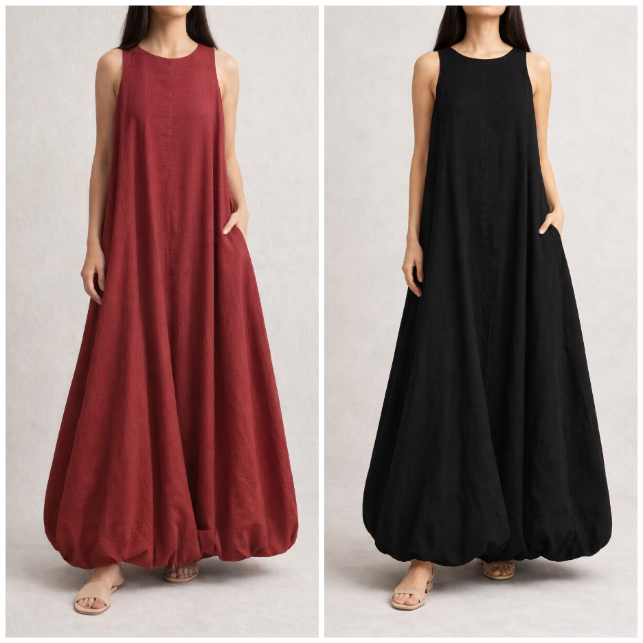 4145 Harvinna Halter Neck Maxi Dress (B 51cm; H FS; L 127cm)