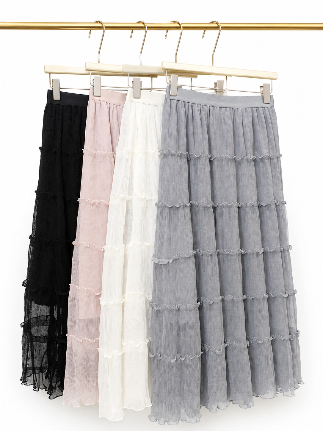 6811 Tyla Crinkle Pleats Layered Tulle Skirt (UW 31-46cm; H 47-57cm; L 90cm)