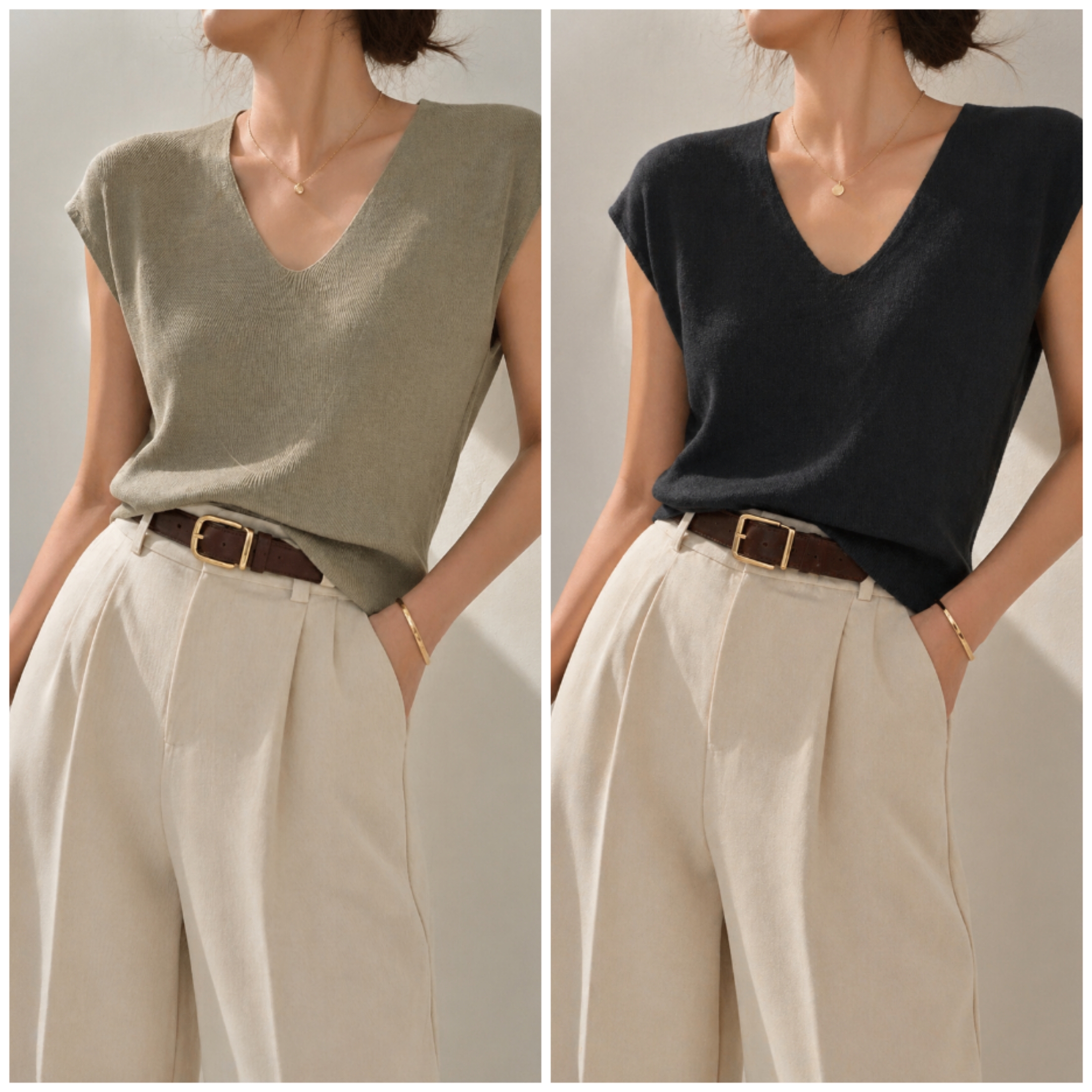 3692 Vondelle Sleeveless V-Neck Cooling Knit Top (B 34-52cm; L 56cm)