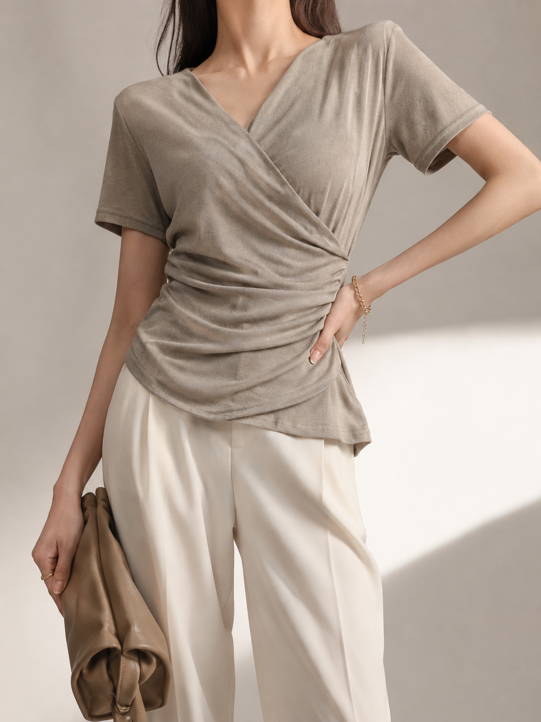 1720 Robelle Short Sleeve Wrap Top (B 42-60cm; L 54cm)