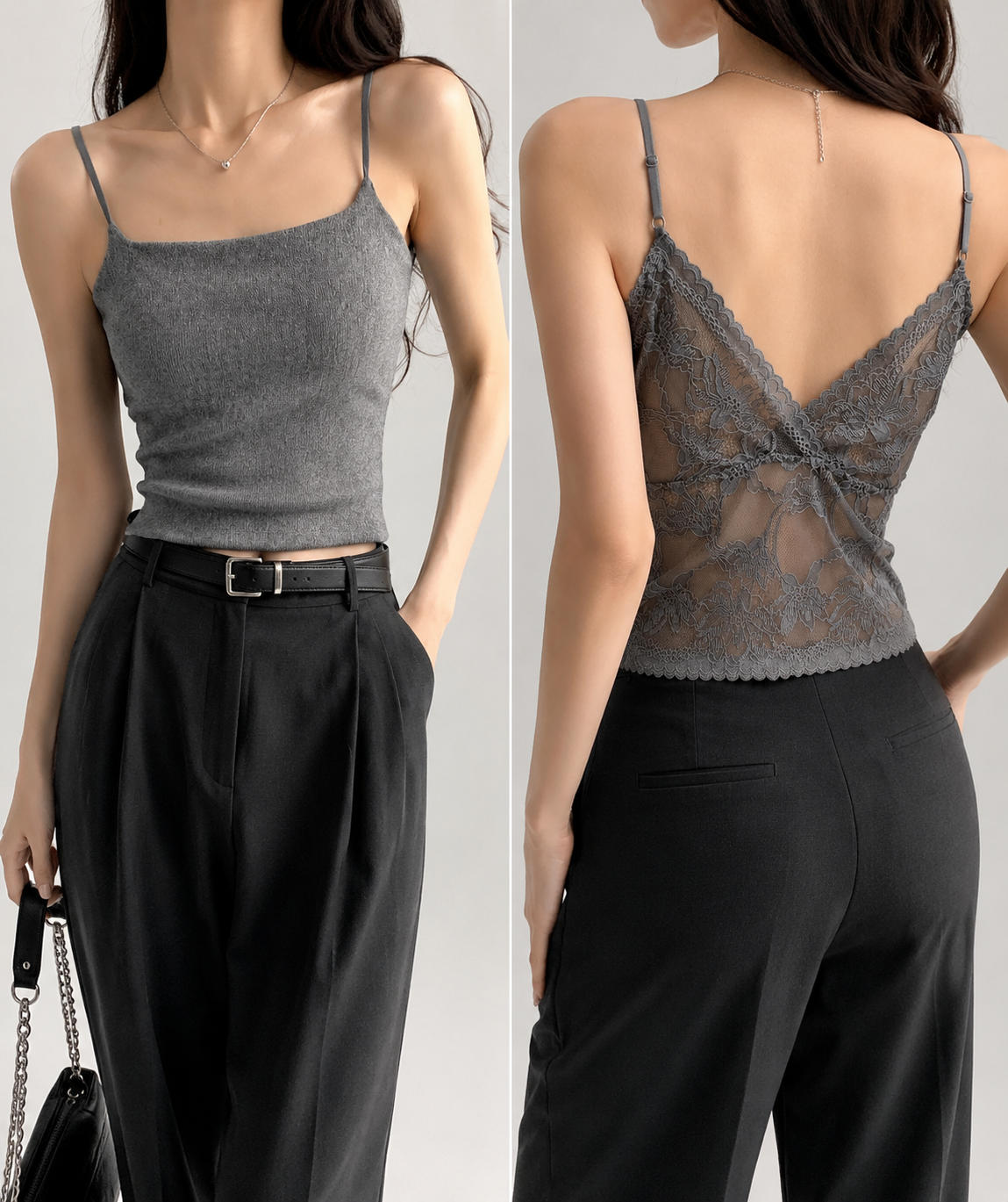 27170 Lakelyn Lacy Back Linen Padded Top (B 37-53cm; L 48cm)