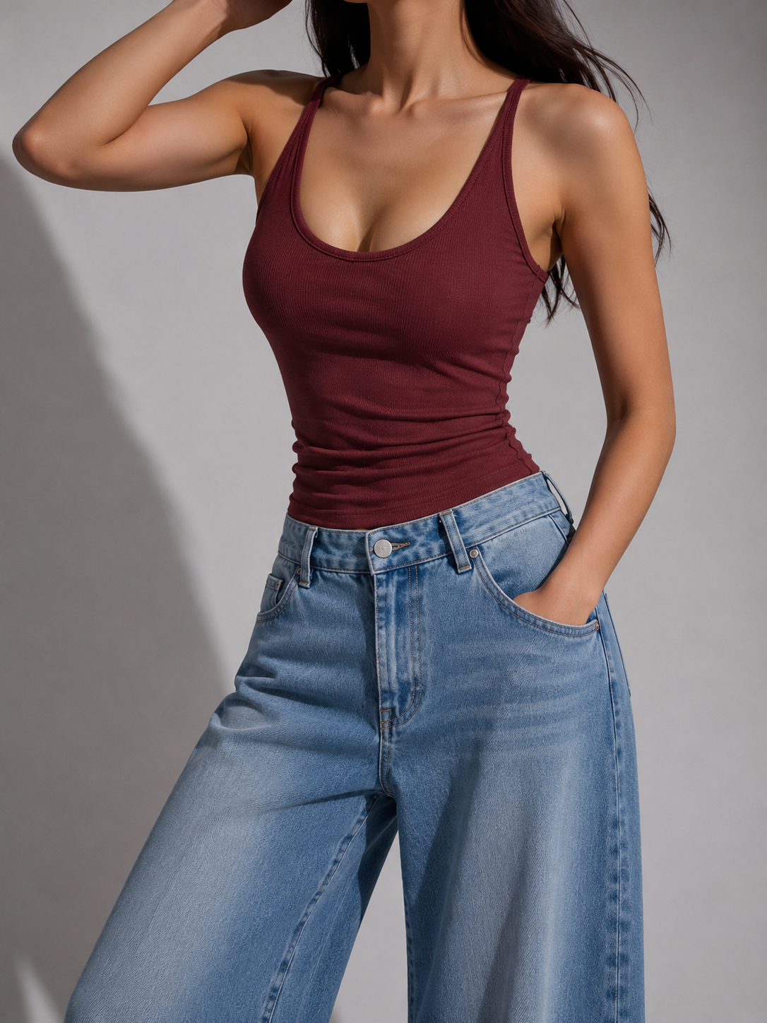 2703 Halter Cotton Padded Top (B 32-46cm; L 47cm) - Any 3 10% 