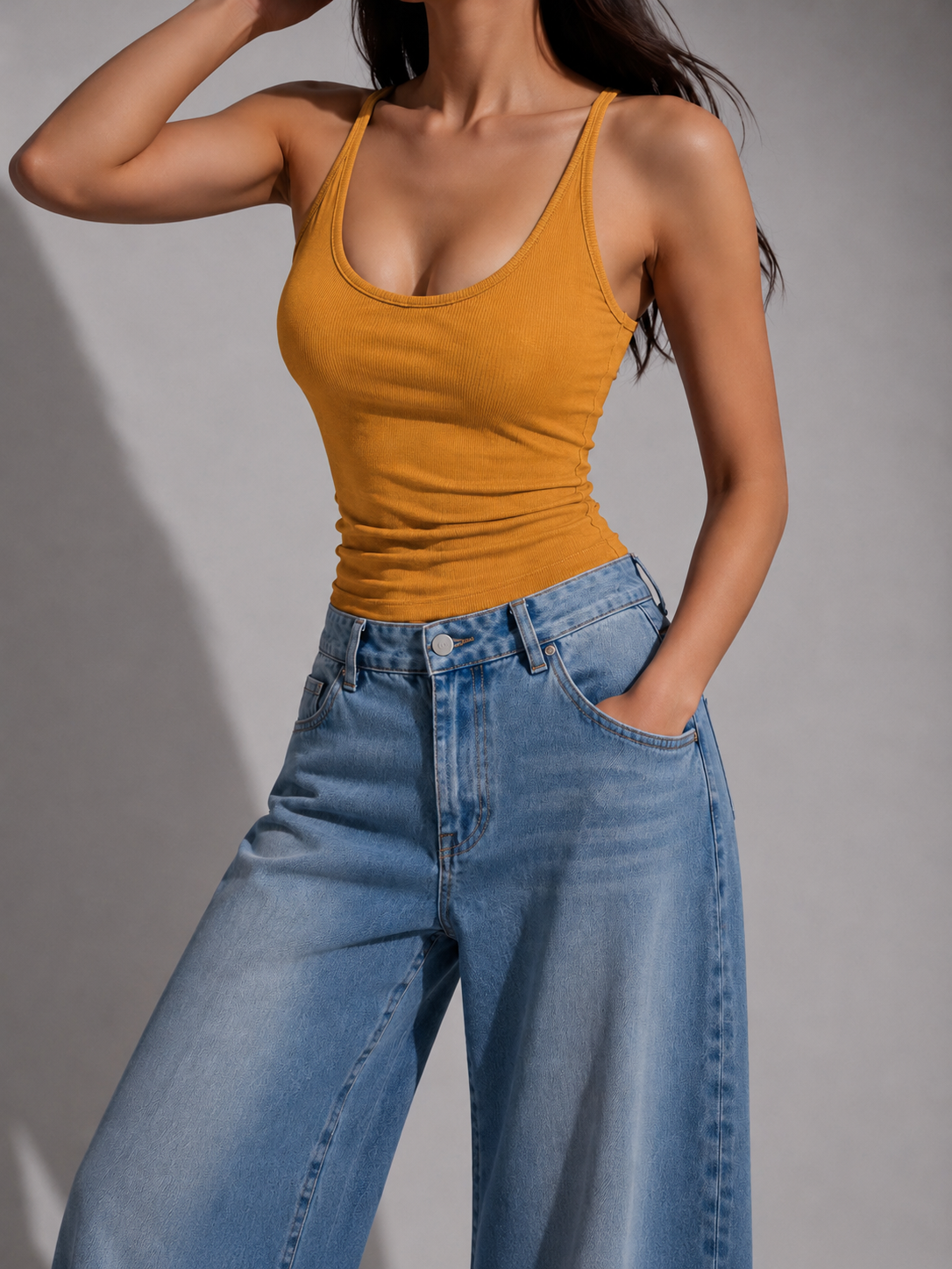 2703 Halter Cotton Padded Top (B 32-46cm; L 47cm) - Any 3 10% 