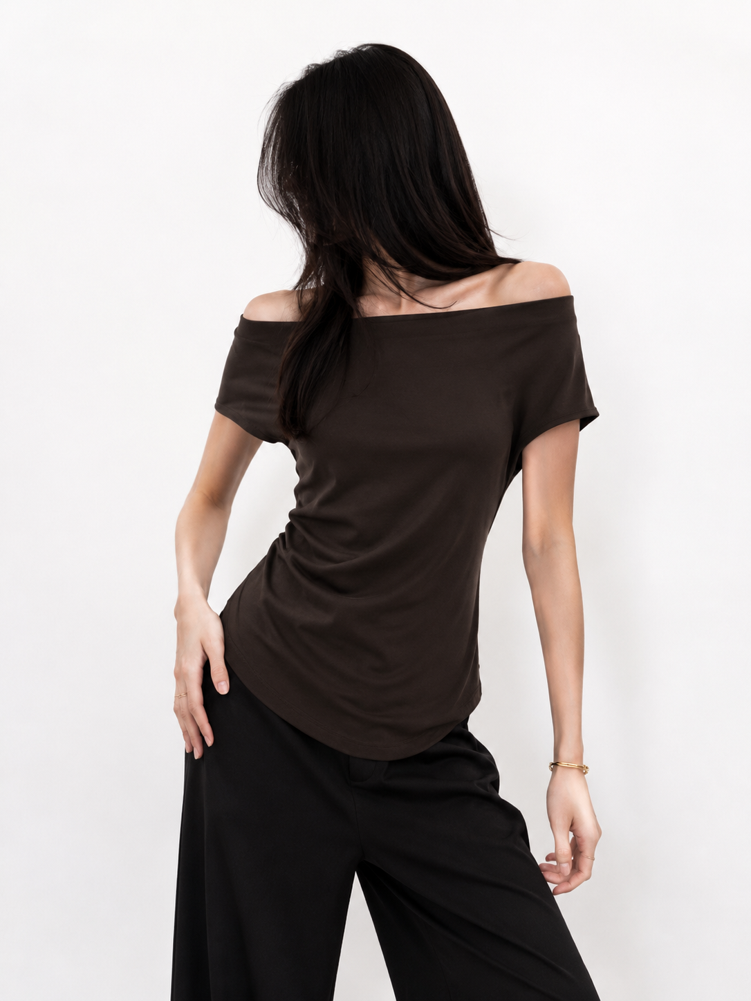 3231 Osana Off Shoulder Lycra Top (B 30-45cm; L 46cm)