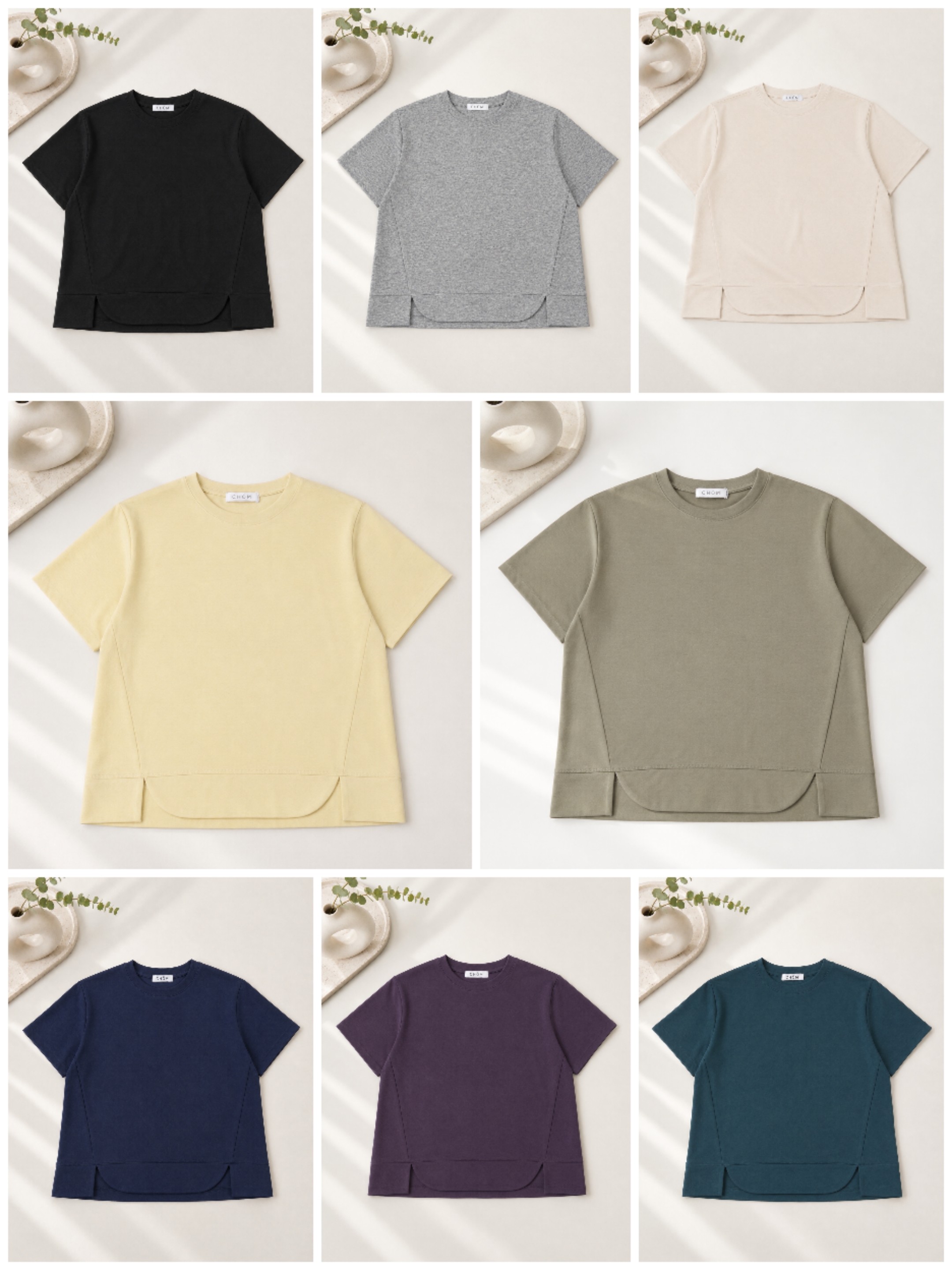 131 Narinne Crew Neck Cotton Top (B 55-60cm; L 57cm)