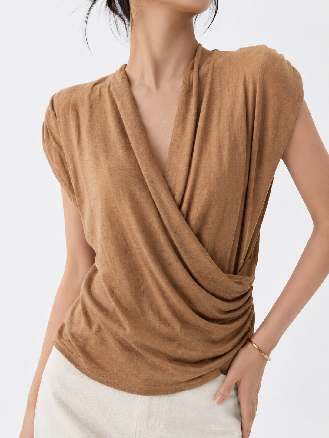 7117 Wessa Semi-Sheer Wrap Top (B 48-52cm; L 50cm)