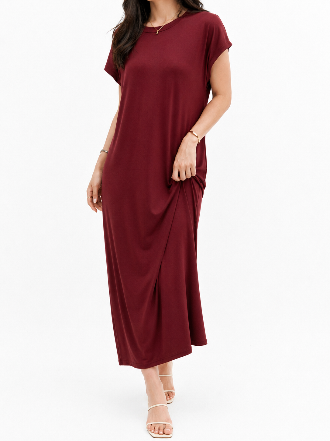1097 SALES Yurika Cap Sleeve Cotton Dress (B 46-56cm; H 51-66cm; L 106cm)