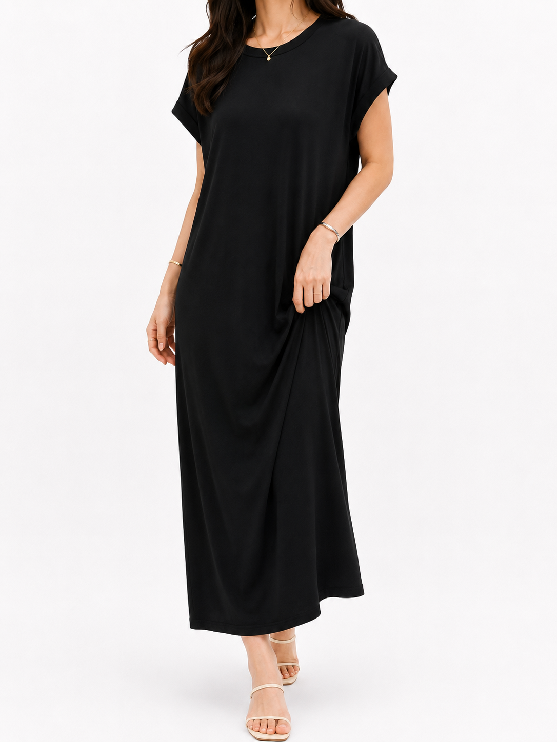 1097 SALES Yurika Cap Sleeve Cotton Dress (B 46-56cm; H 51-66cm; L 106cm)