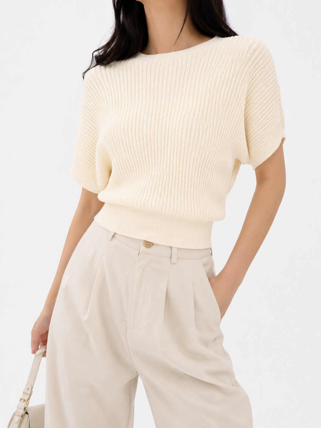 3032 Rianna Ribbed Boat Neck Cooling Knit Top (B 40-55cm; L 53cm)