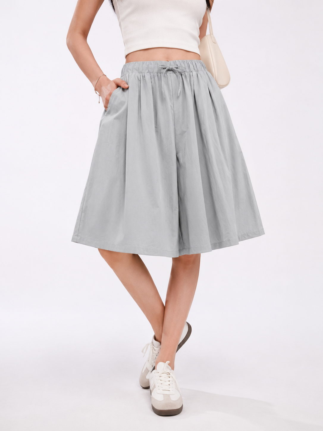 5807 Ember Elastic Tie-Waist 3/4 Pants (UW 34-46cm; H 56-60cm; L 64cm)