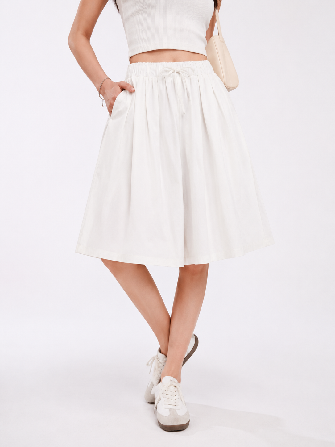 5807 Ember Elastic Tie-Waist 3/4 Pants (UW 34-46cm; H 56-60cm; L 64cm)