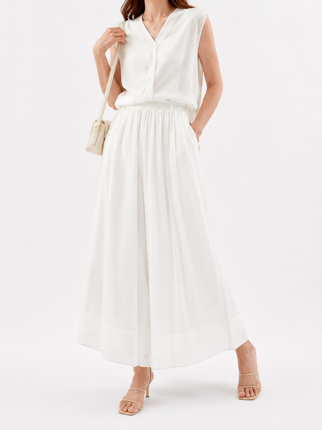 66012 Elisa Elastic Waist Chiffon Palazzo (UW 34-45cm; H 50-55cm; L 90cm)