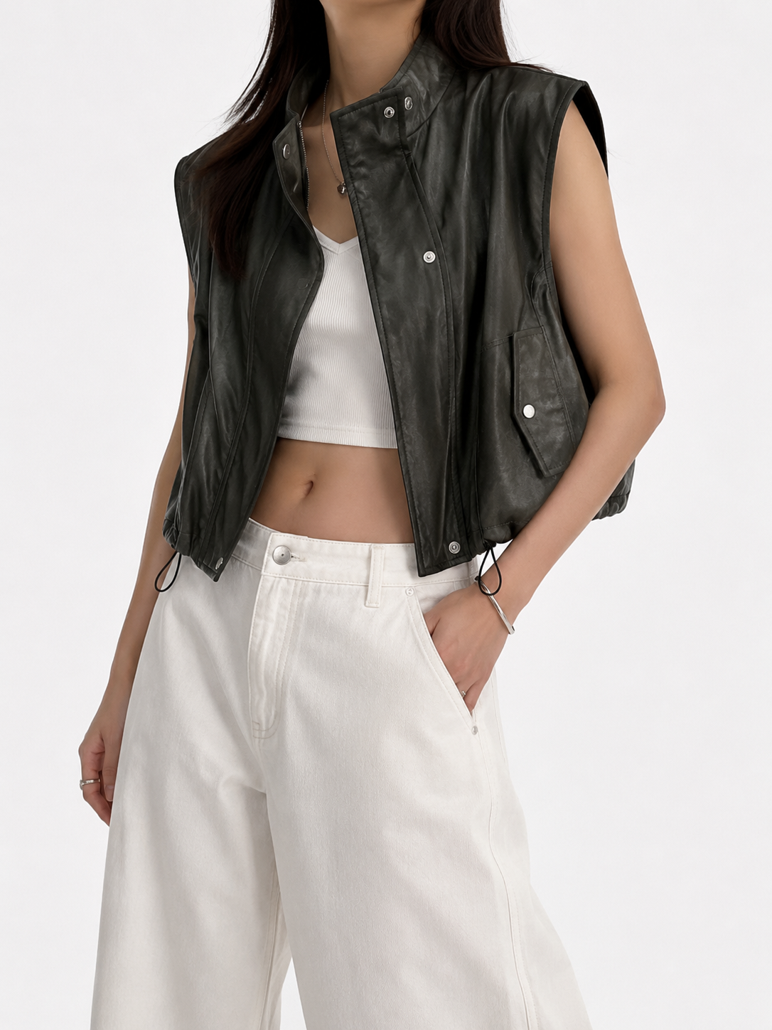 GZ July Stream #18: (PO) 6265 Leather Vest (B:65cm, L60cm)