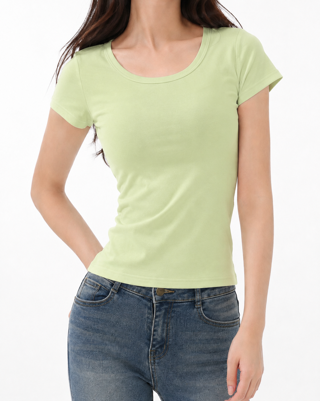 GZ July Stream #22: (PO) 080 Daily Basic Square Neck Cotton Top (B 21-50cm; L52cm)