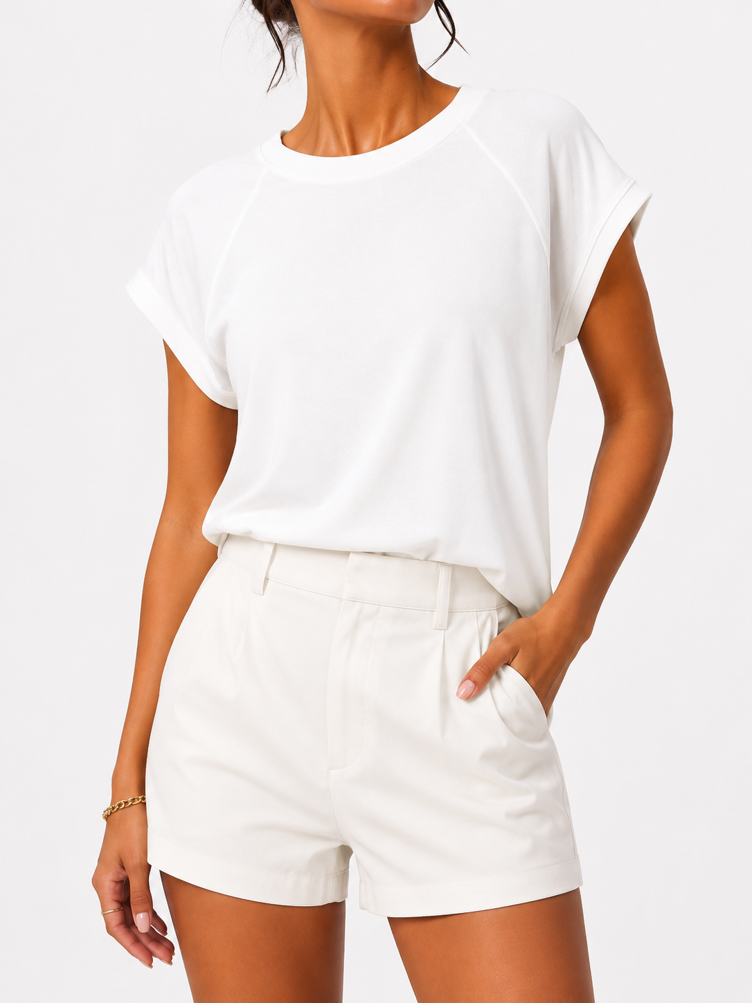 6131 Clarisse Cloud Soft Cap Sleeve Cotton Top (B 50-60cm; L 58cm)