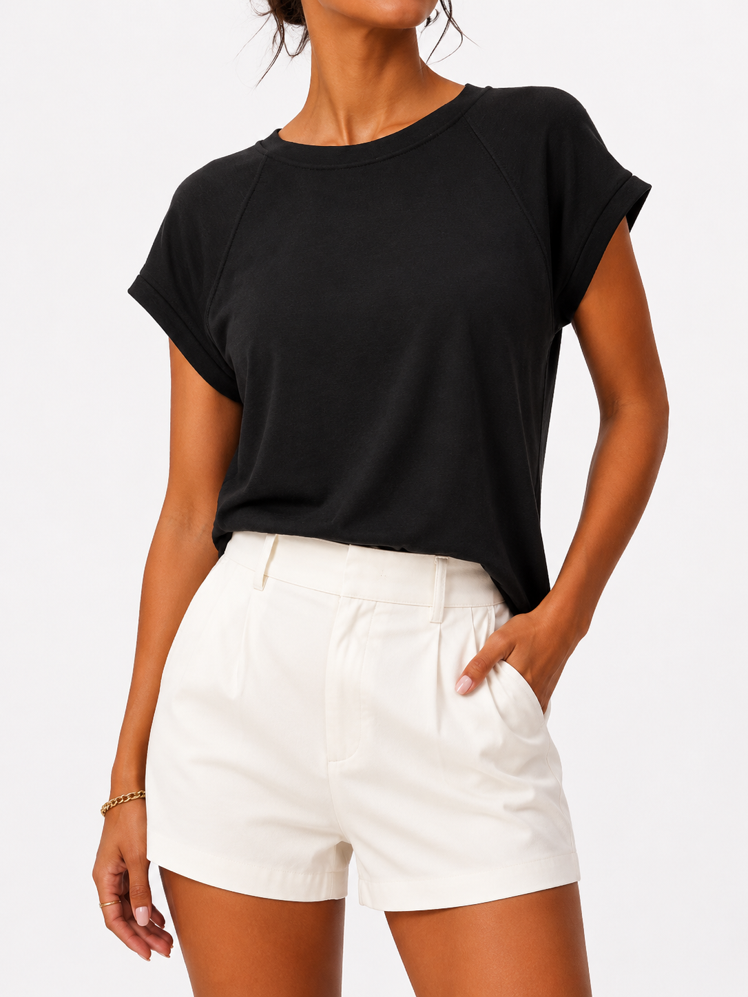6131 Clarisse Cloud Soft Cap Sleeve Cotton Top (B 50-60cm; L 58cm)