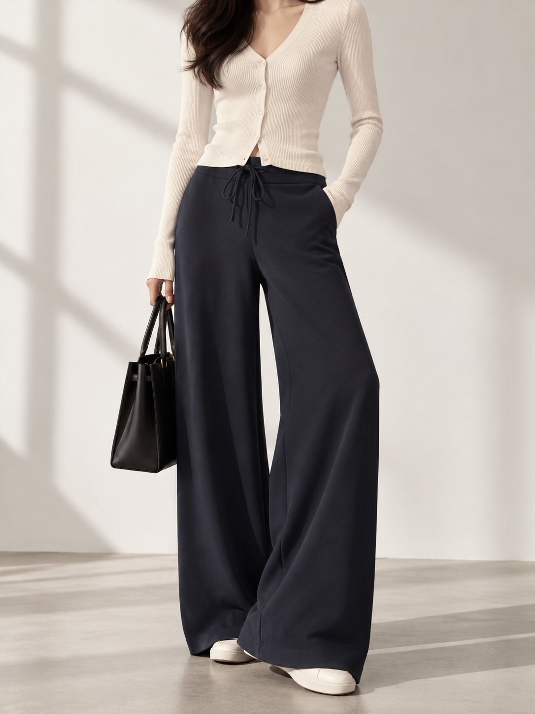 806 Elodie Elastic Waist Drawstring Sweat Pants (L Size: UW 33-40cm; H 45-55cm; L 100cm, XL Size: UW 35-42cm; H 47-57cm; L 100cm)