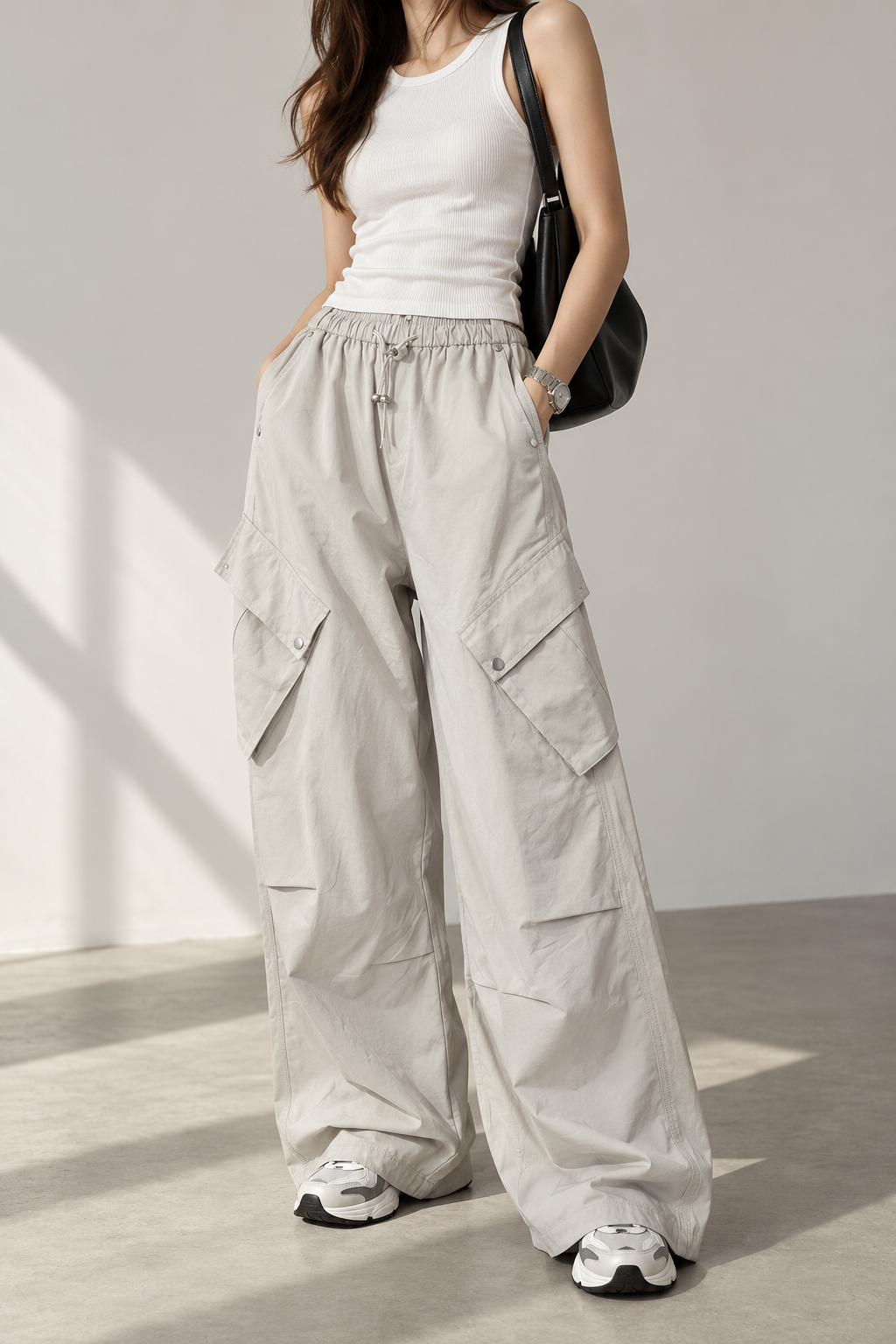 3566 Caleb Elastic Waist Cargo Pants (UW 35-45cm; H 54-56cm; L 100cm)