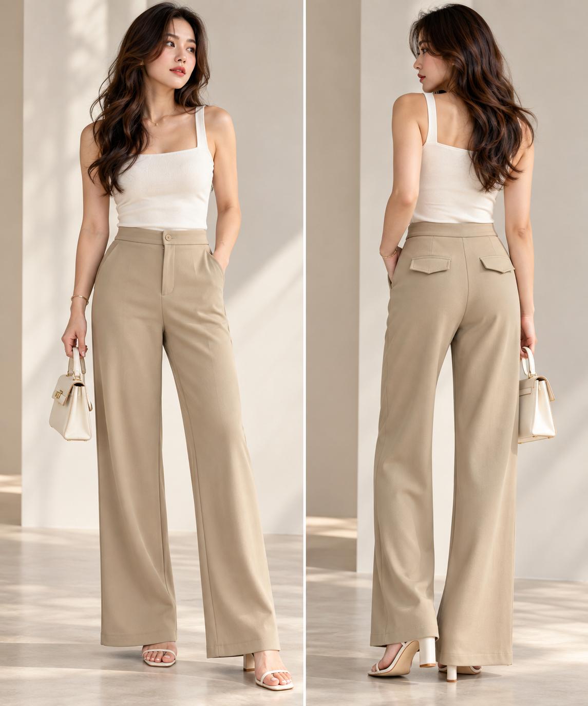 16701 Tailored Pants (S Size: UW 31-32cm; H 40-52cm; L 102cm, M Size: UW 33-34cm; H 42-54cm; L 102cm, L Size: UW 35-36cm; H 44-56cm; L 105cm, XL Size: UW 37-38cm; H 46-58cm; L 106cm, 2XL Size: UW 39-41cm; H 48-60cm; L 107cm)