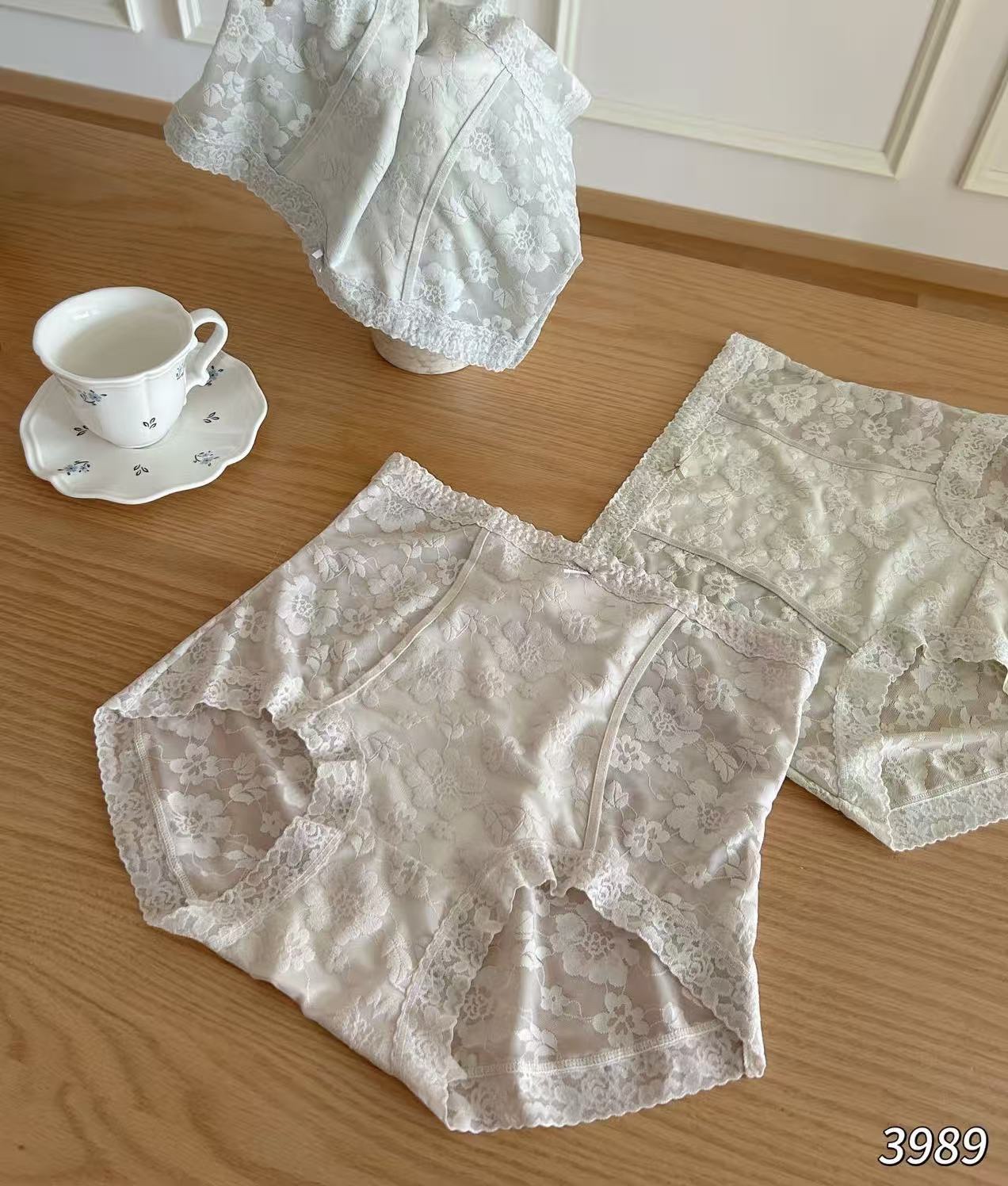 HZ May Stream #1: (PO) 3989 Lace High Waist Snug Panties (UW:30-45cm, H: 36-50cm)(Pack of 5)
